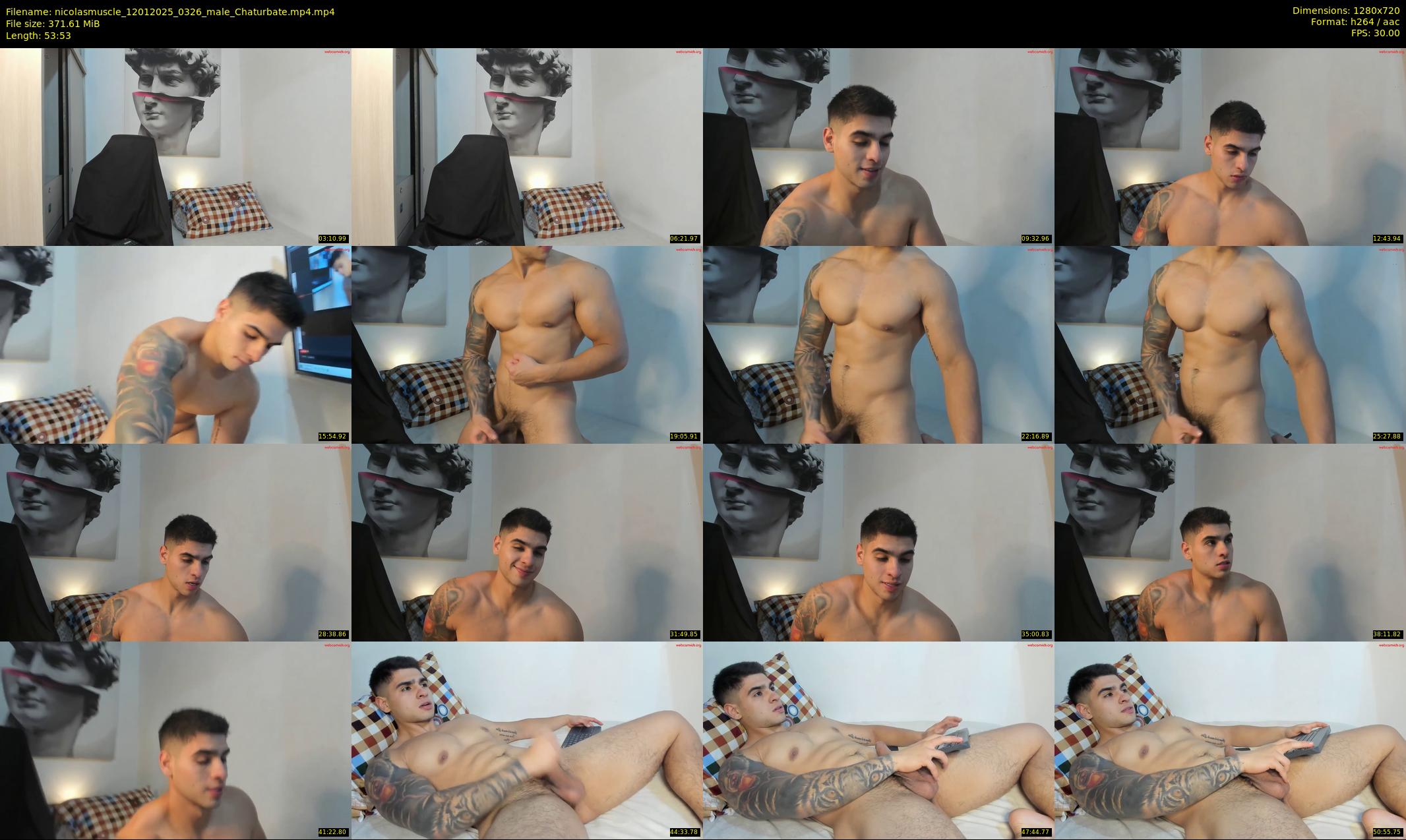 nicolasmuscle — 54 minute Chaturbate male cam show recording, 720p, Jan 12, 2025