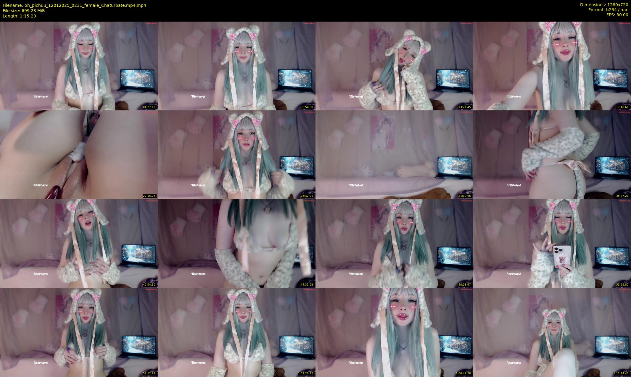 oh_pichuu — 76 minute Chaturbate female cam show recording, 720p, Jan 12, 2025