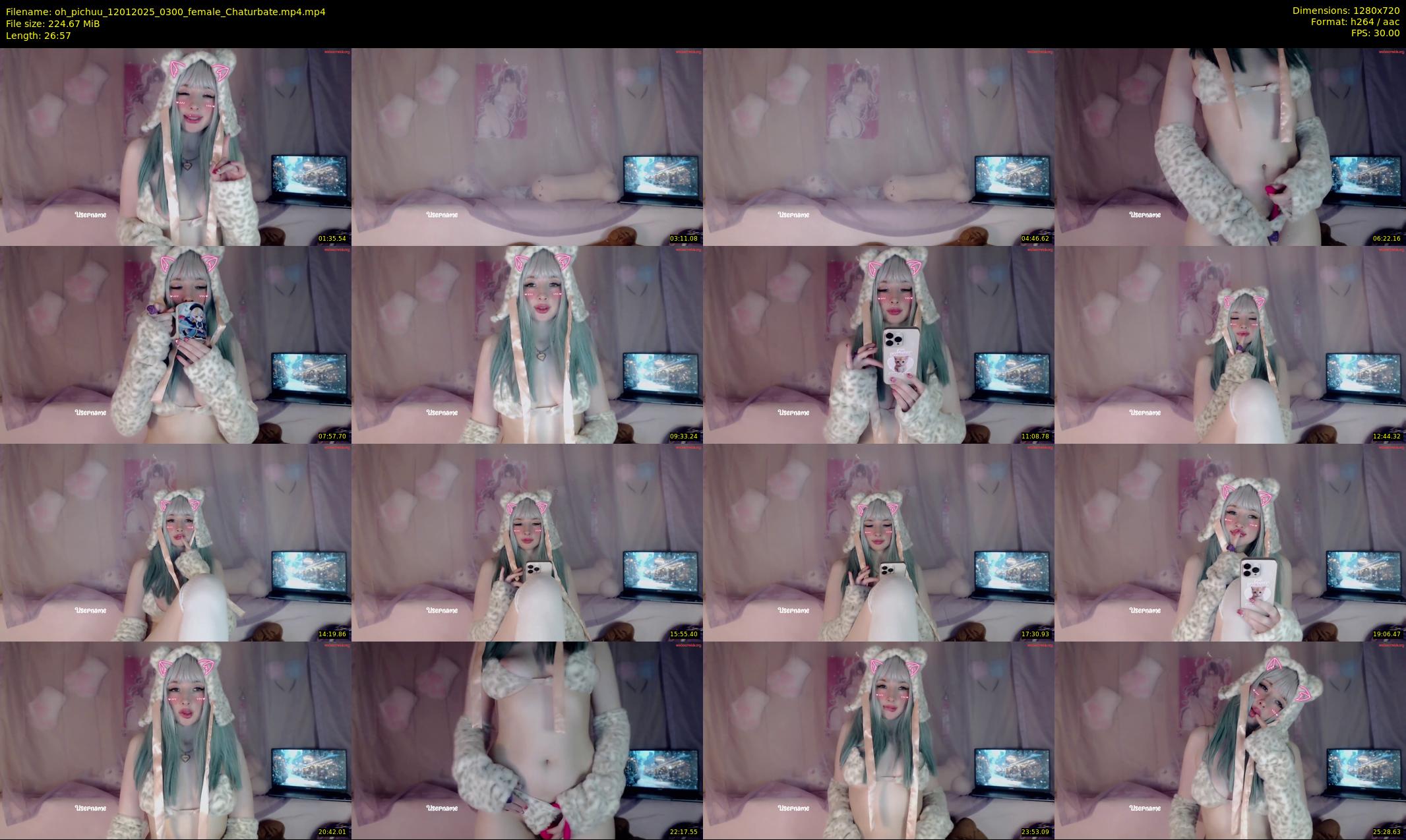 oh_pichuu — 27 minute Chaturbate female cam show recording, 720p, Jan 12, 2025