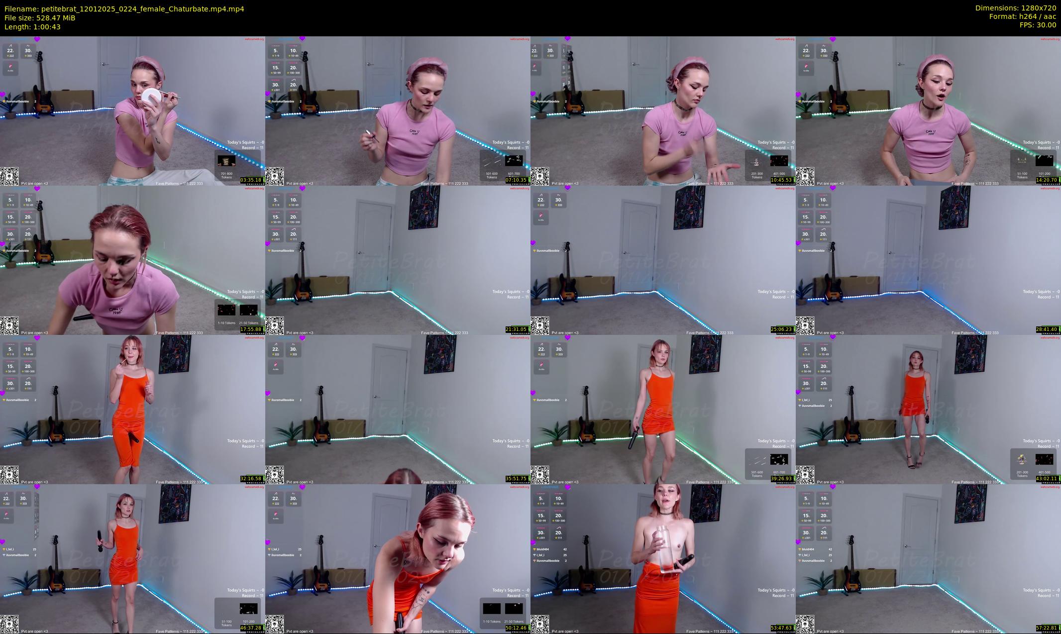 petitebrat — 61 minute Chaturbate female cam show recording, 720p, Jan 12, 2025