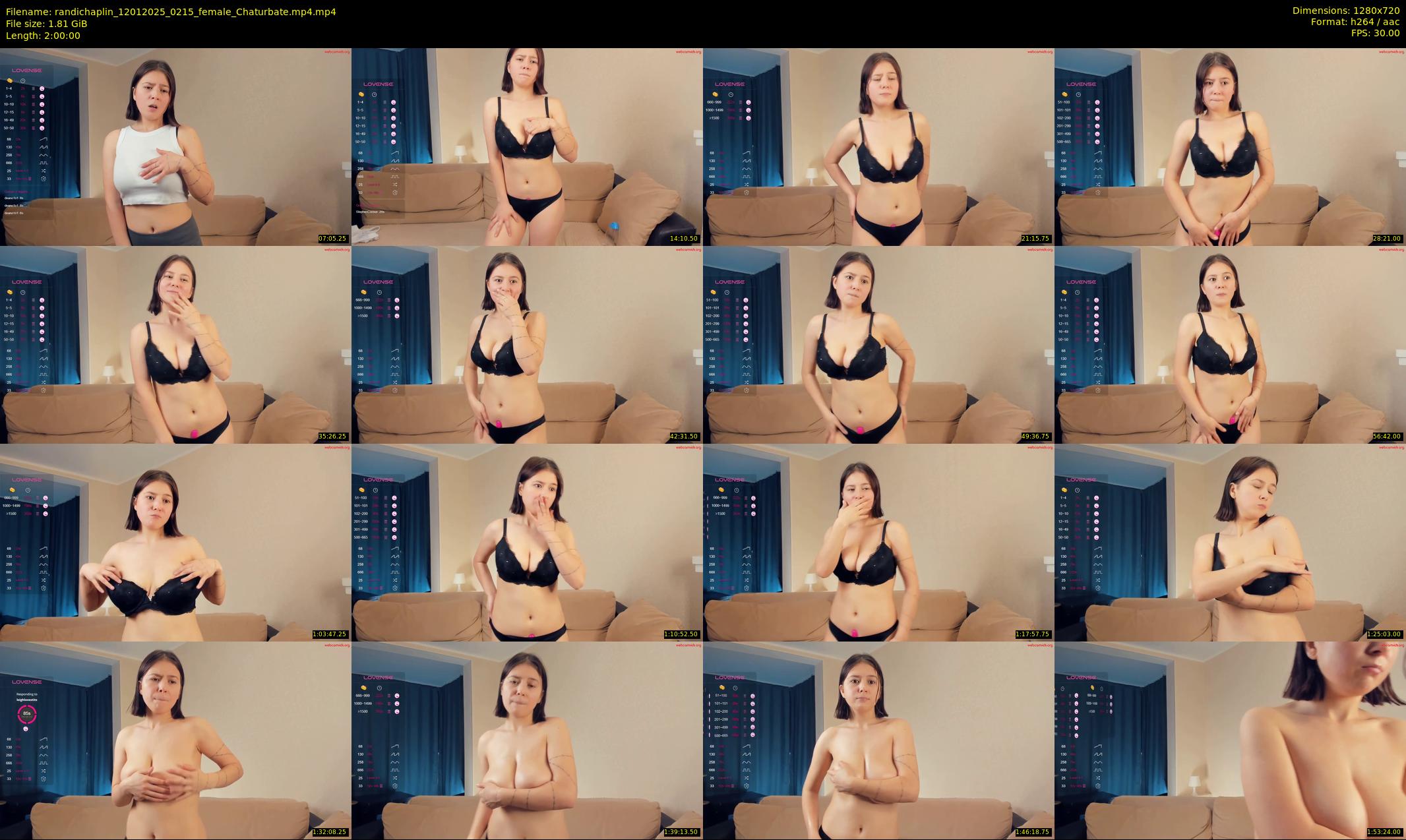 randichaplin — 120 minute Chaturbate female cam show recording, 720p, Jan 12, 2025