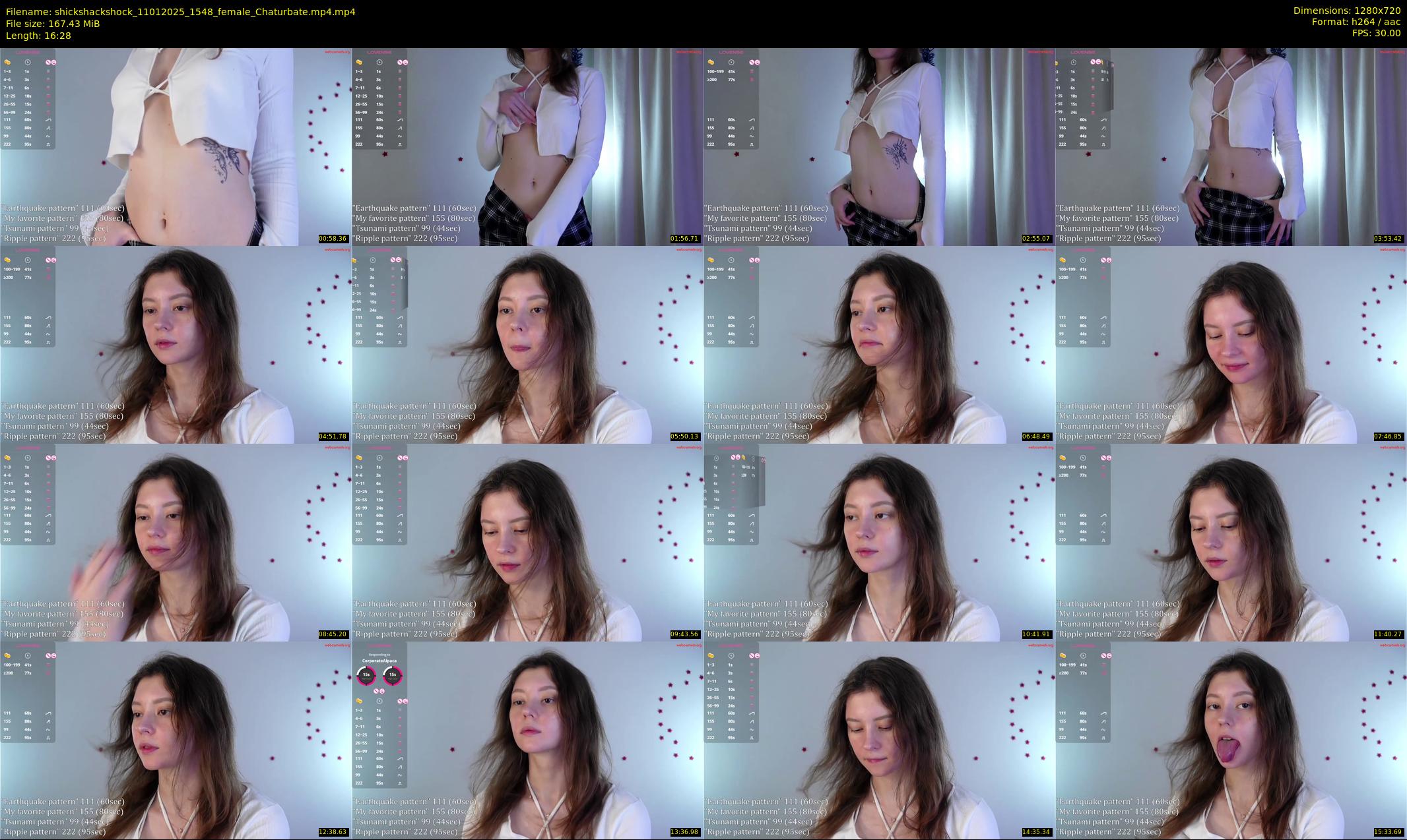 shickshackshock — 17 minute Chaturbate female cam show recording, 720p, Jan 11, 2025