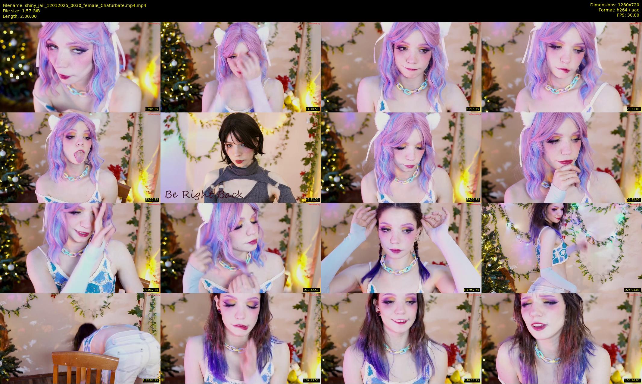 shiny_jail — 120 minute Chaturbate female cam show recording, 720p, Jan 12, 2025