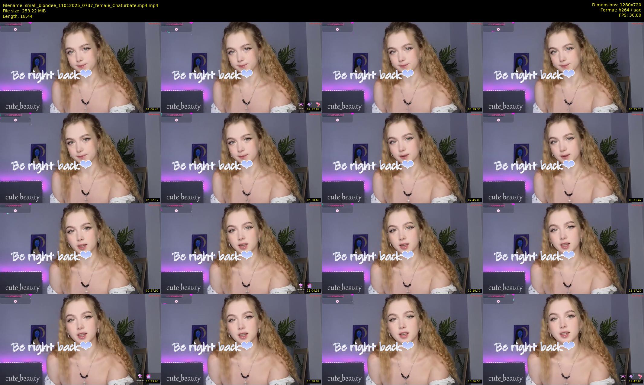 small_blondee — 19 minute Chaturbate female cam show recording, 720p, Jan 11, 2025