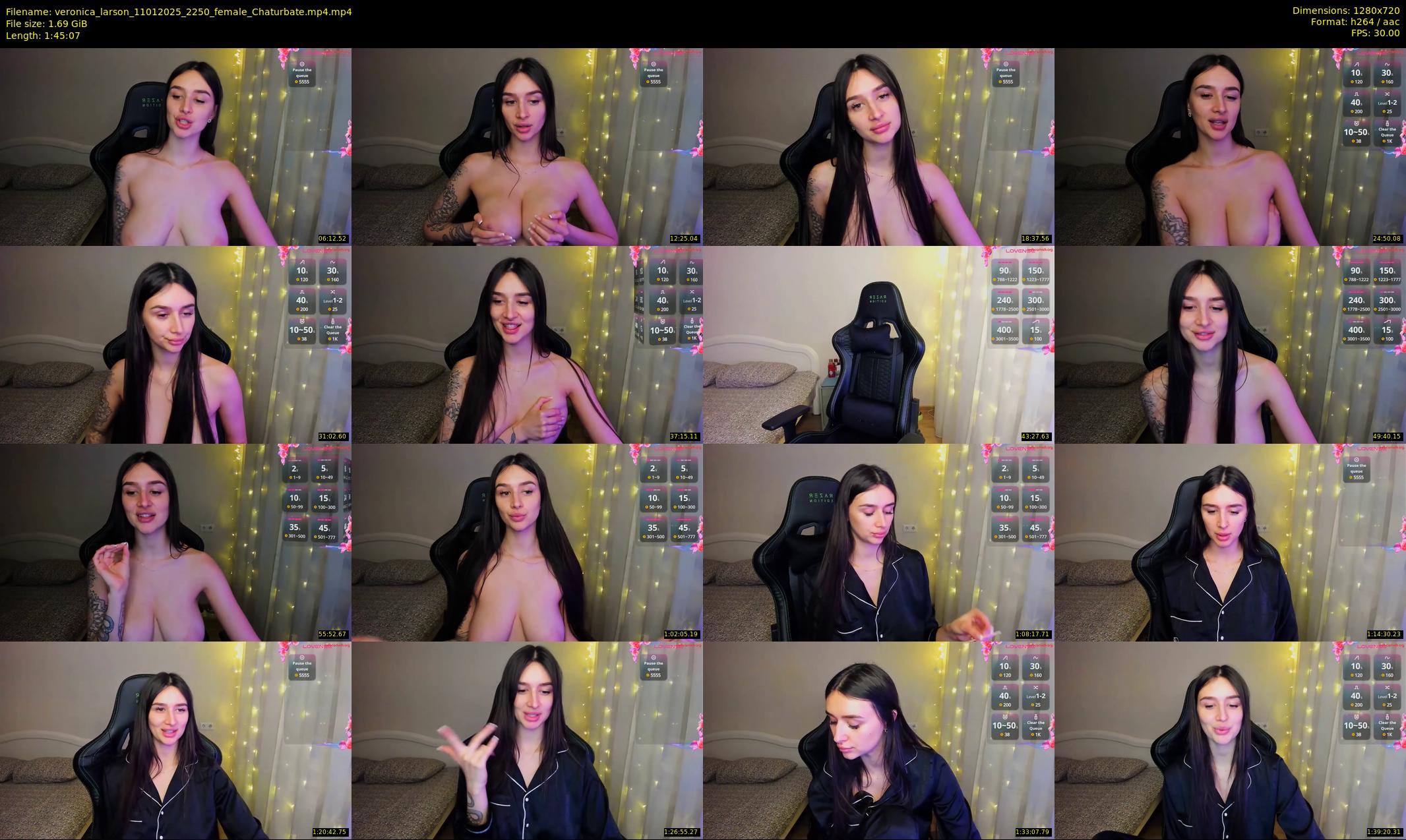 veronica_larson — 106 minute Chaturbate female cam show recording, 720p, Jan 11, 2025