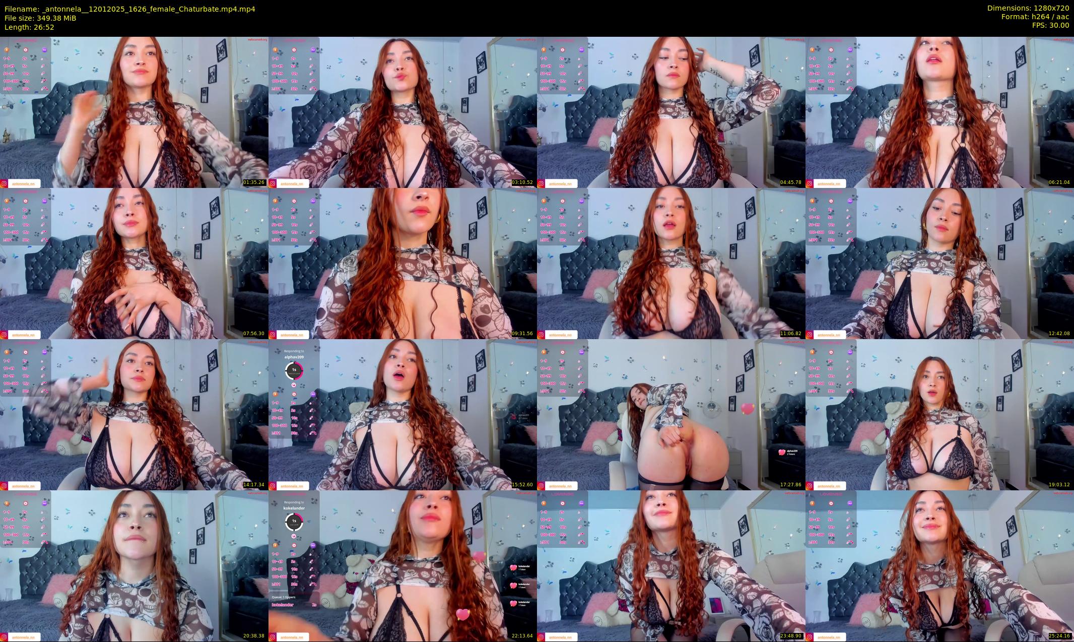 _antonnela_ — 27 minute Chaturbate female cam show recording, 720p, Jan 12, 2025