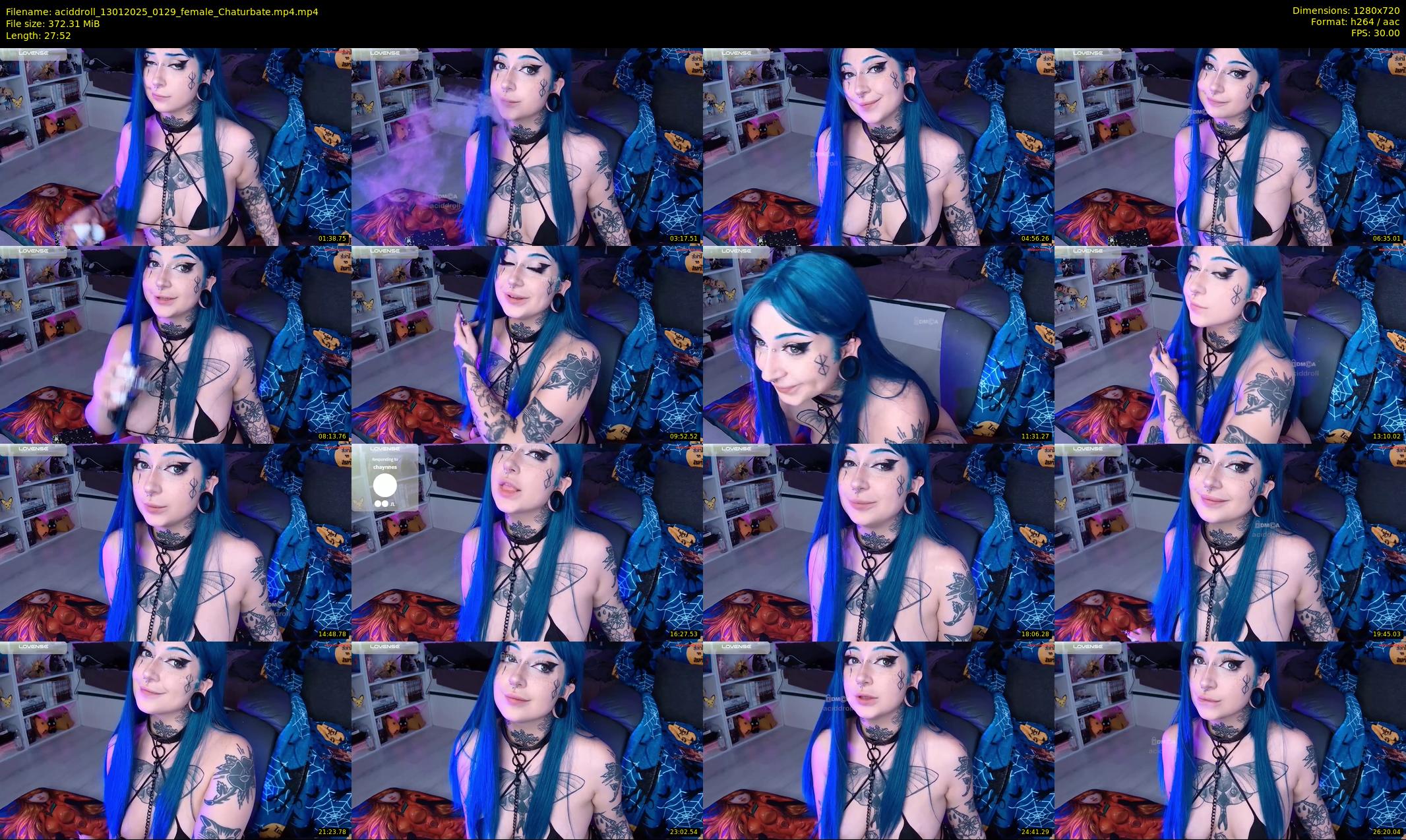 aciddroll — 28 minute Chaturbate female cam show recording, 720p, Jan 13, 2025