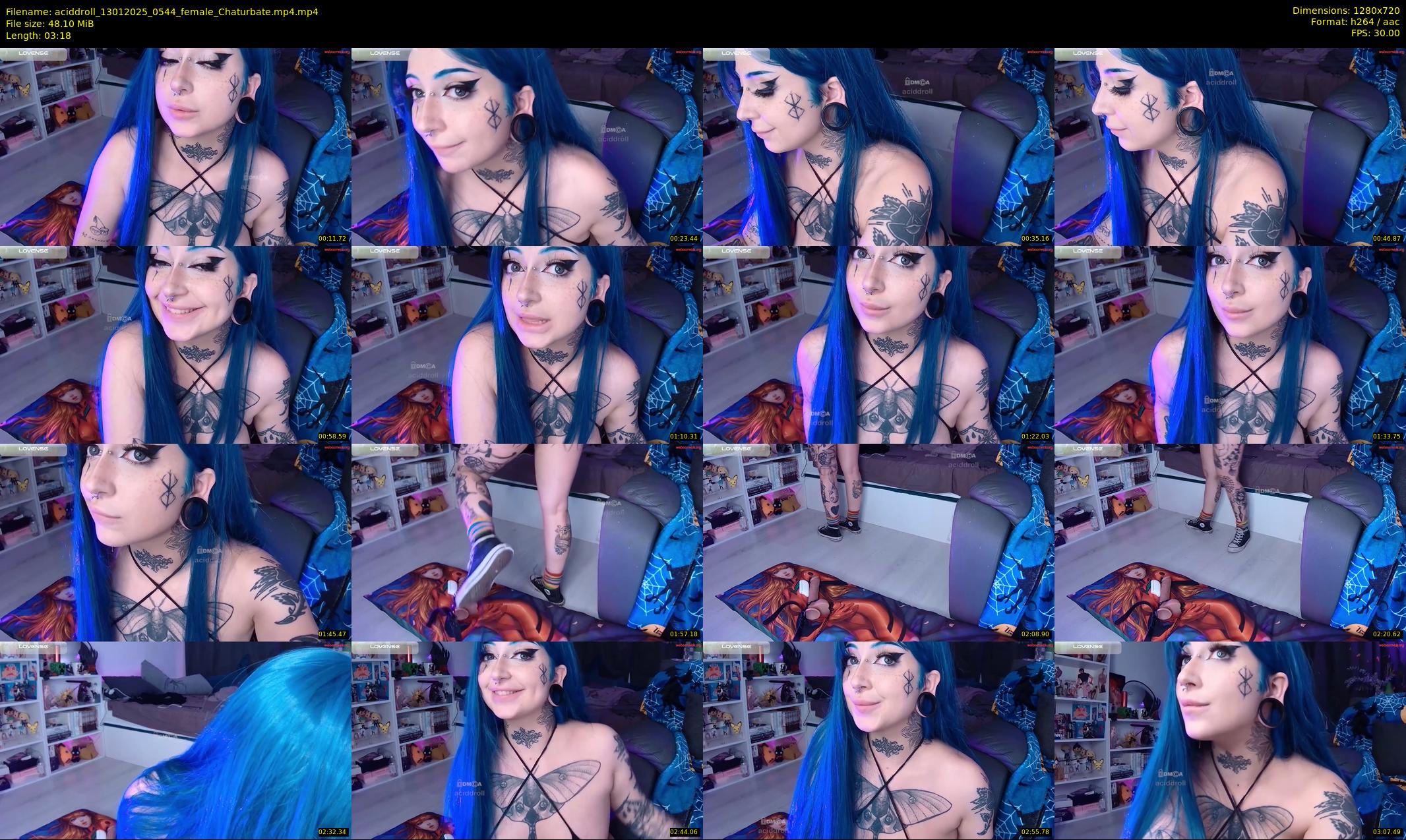 aciddroll — 4 minute Chaturbate female cam show recording, 720p, Jan 13, 2025