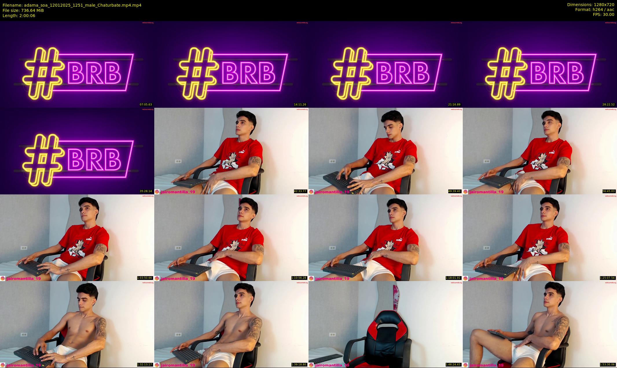 adama_soa — 121 minute Chaturbate male cam show recording, 720p, Jan 12, 2025