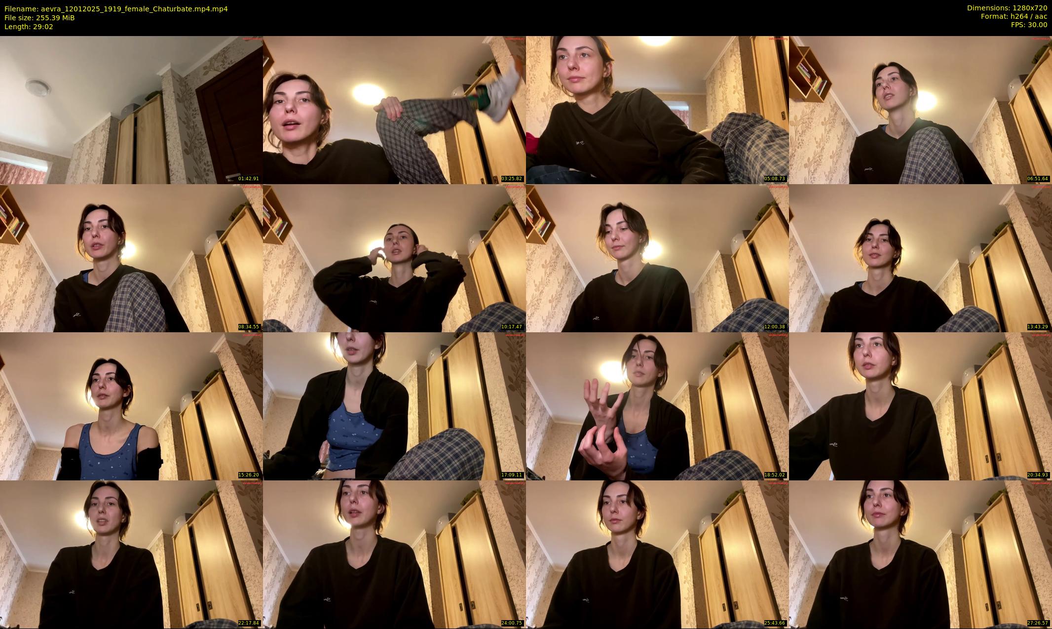 aevra — 30 minute Chaturbate female cam show recording, 720p, Jan 12, 2025