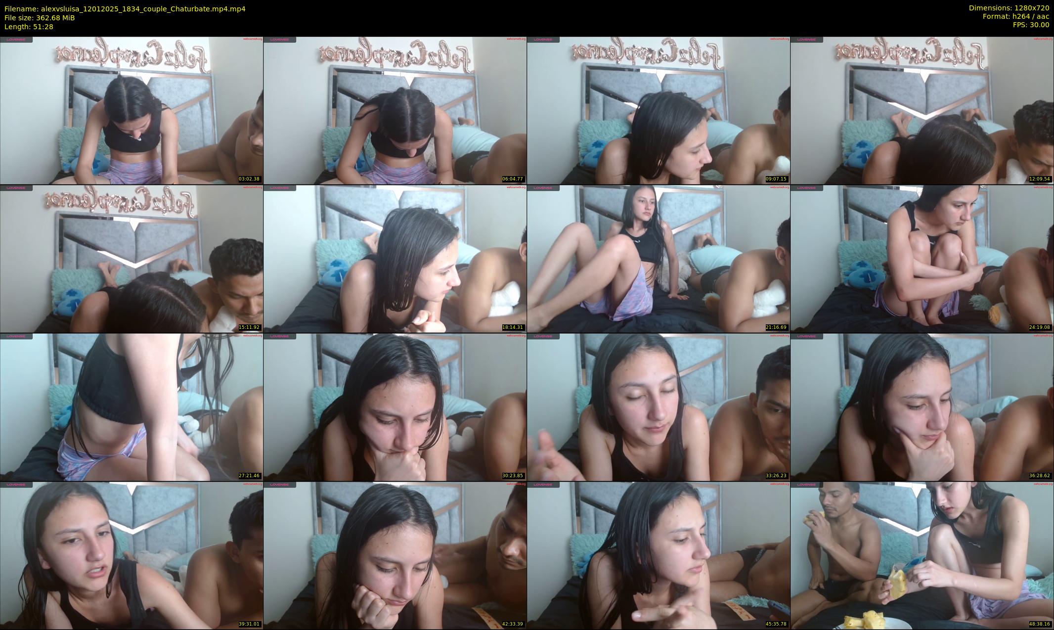 alexvsluisa — 52 minute Chaturbate couple cam show recording, 720p, Jan 12, 2025