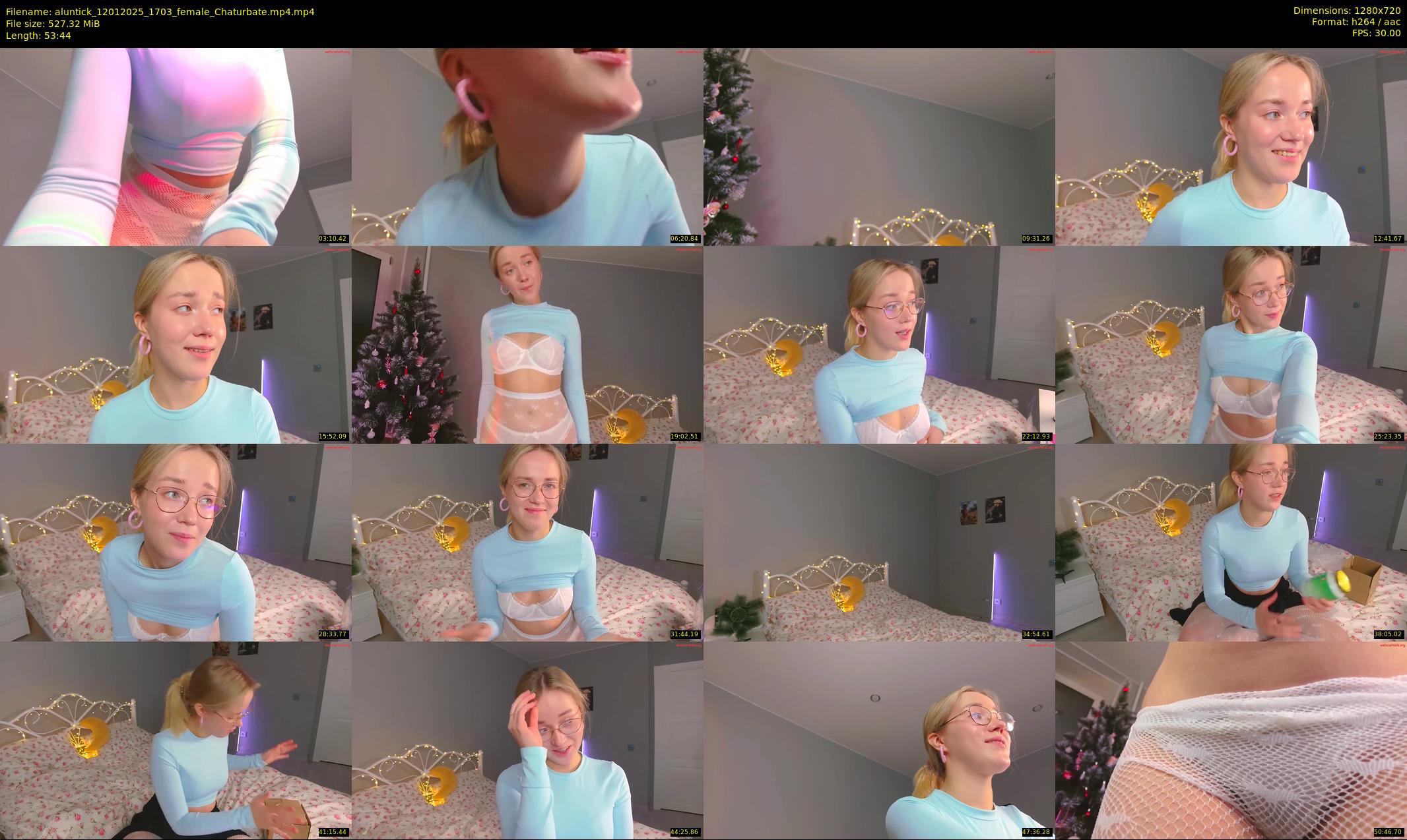 aluntick — 54 minute Chaturbate female cam show recording, 720p, Jan 12, 2025