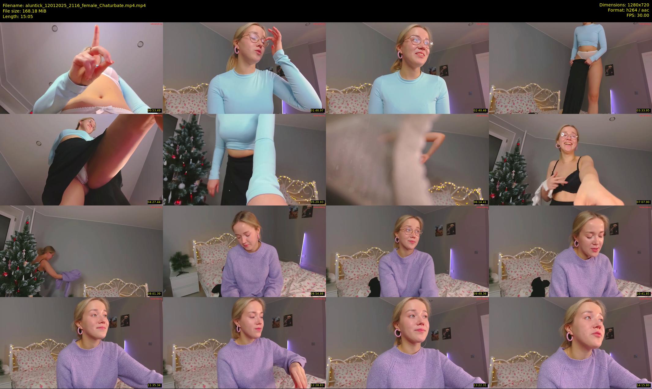 aluntick — 16 minute Chaturbate female cam show recording, 720p, Jan 12, 2025