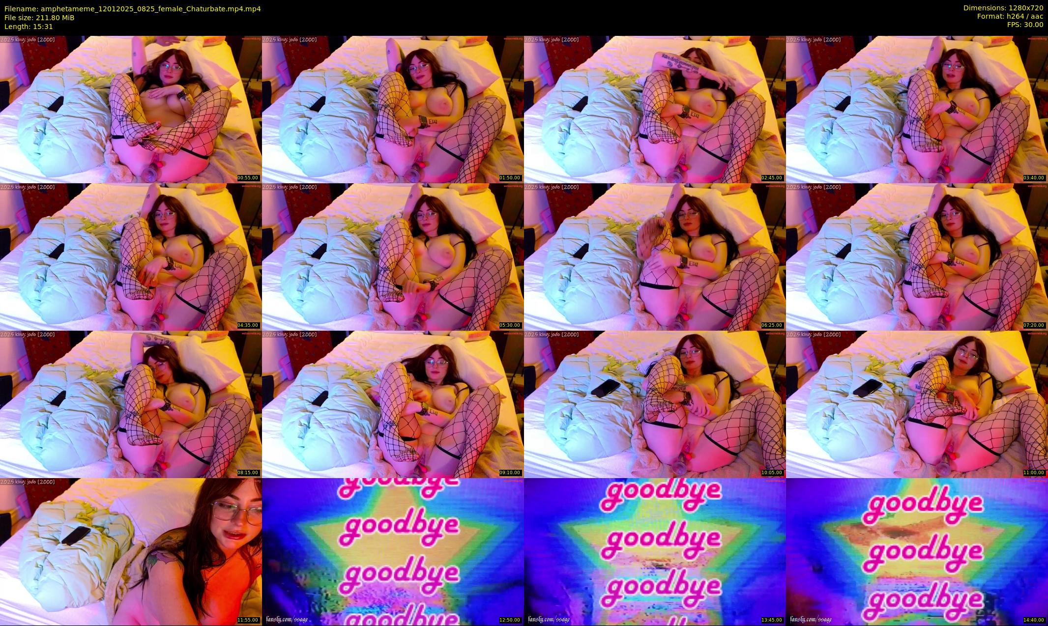 amphetameme — 16 minute Chaturbate female cam show recording, 720p, Jan 12, 2025