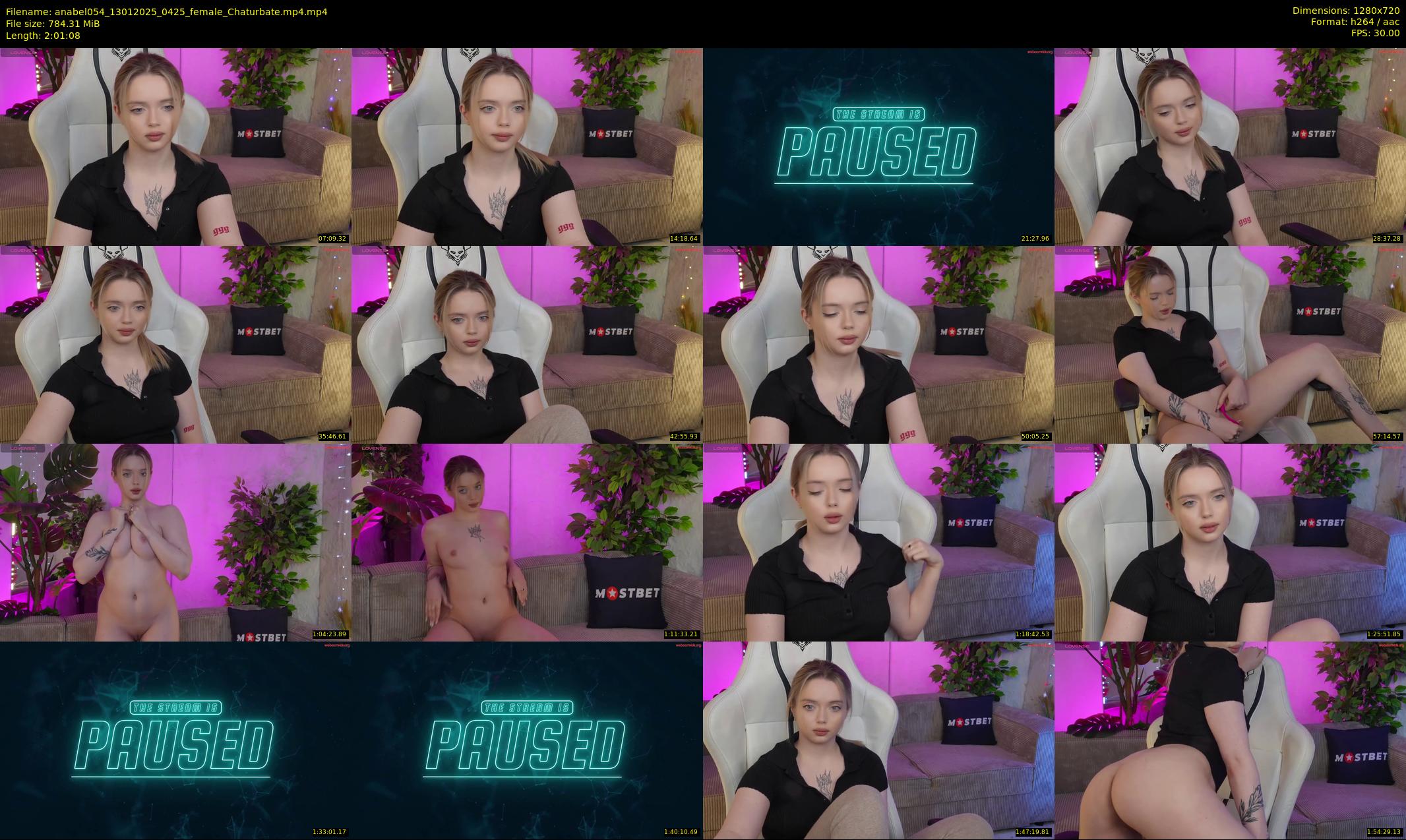anabel054 — 122 minute Chaturbate female cam show recording, 720p, Jan 13, 2025