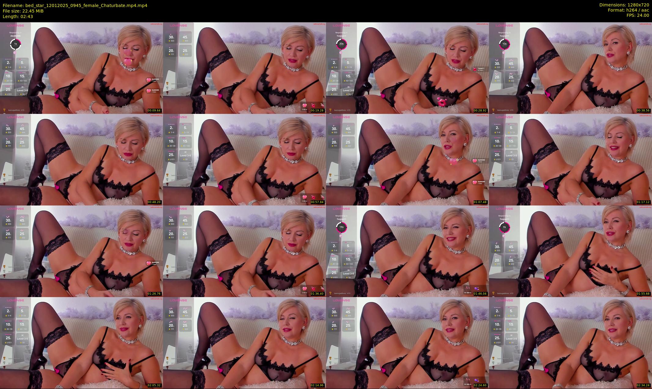 bed_star — 3 minute Chaturbate female cam show recording, 720p, Jan 12, 2025