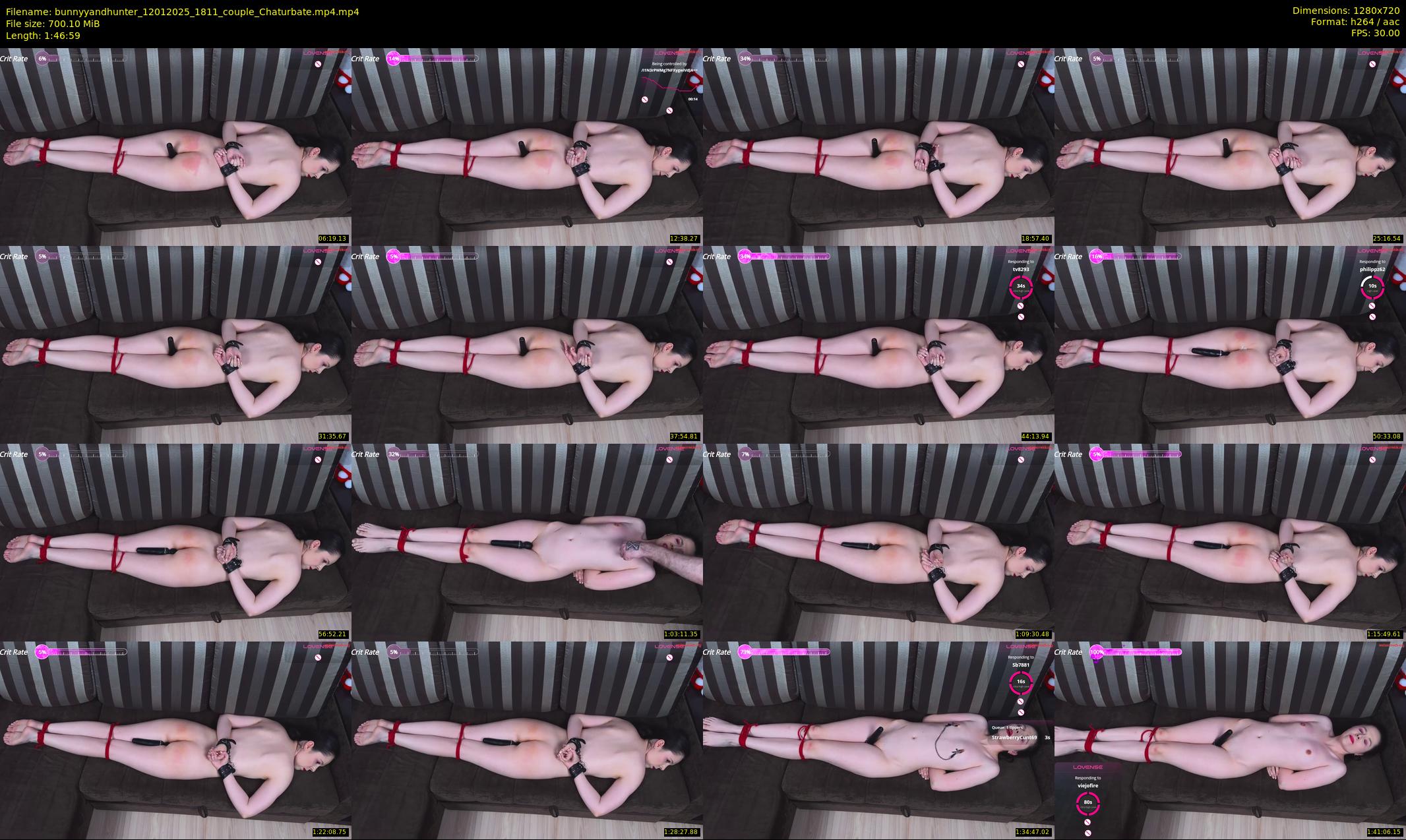 bunnyyandhunter — 107 minute Chaturbate couple cam show recording, 720p, Jan 12, 2025