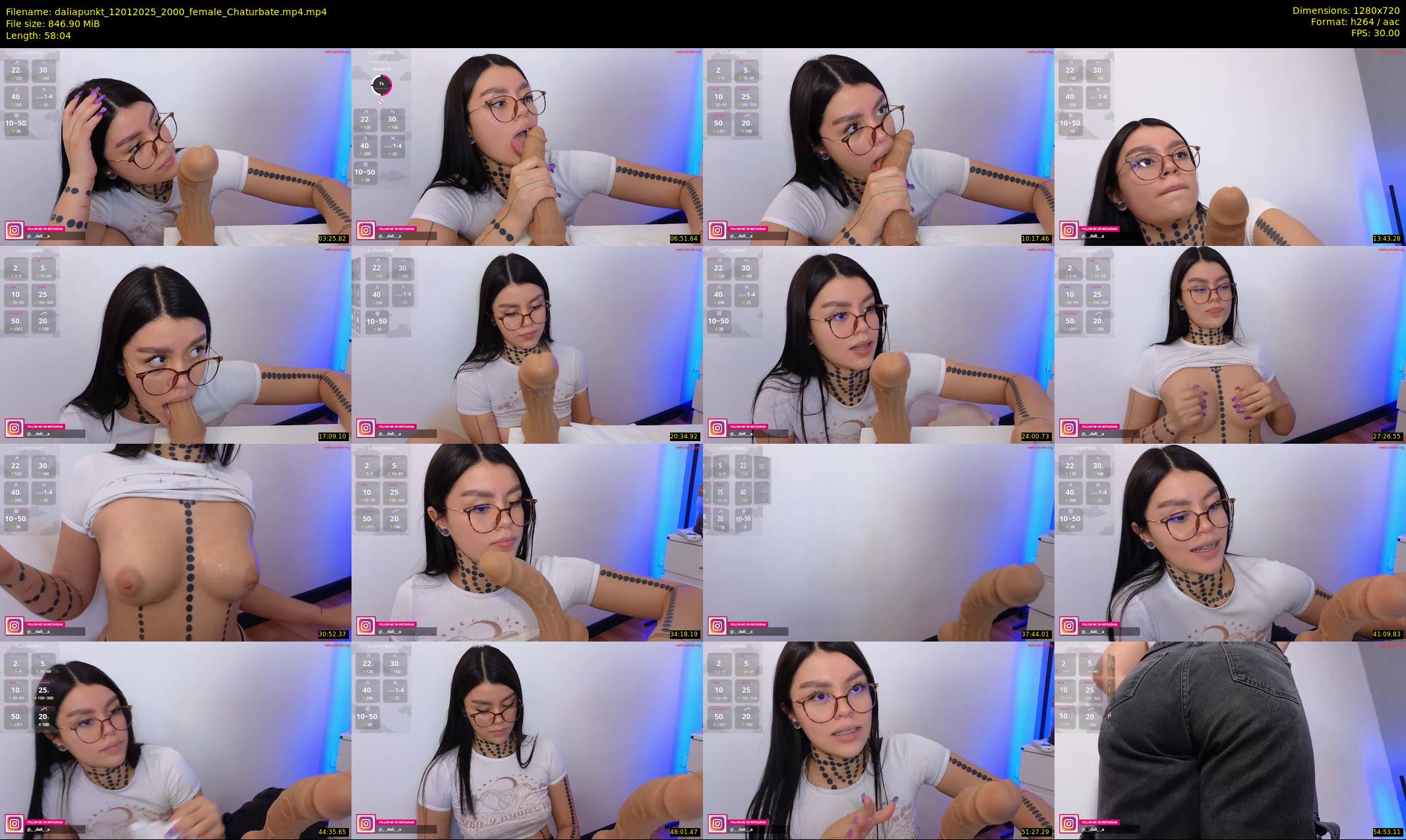 daliapunkt — 59 minute Chaturbate female cam show recording, 720p, Jan 12, 2025