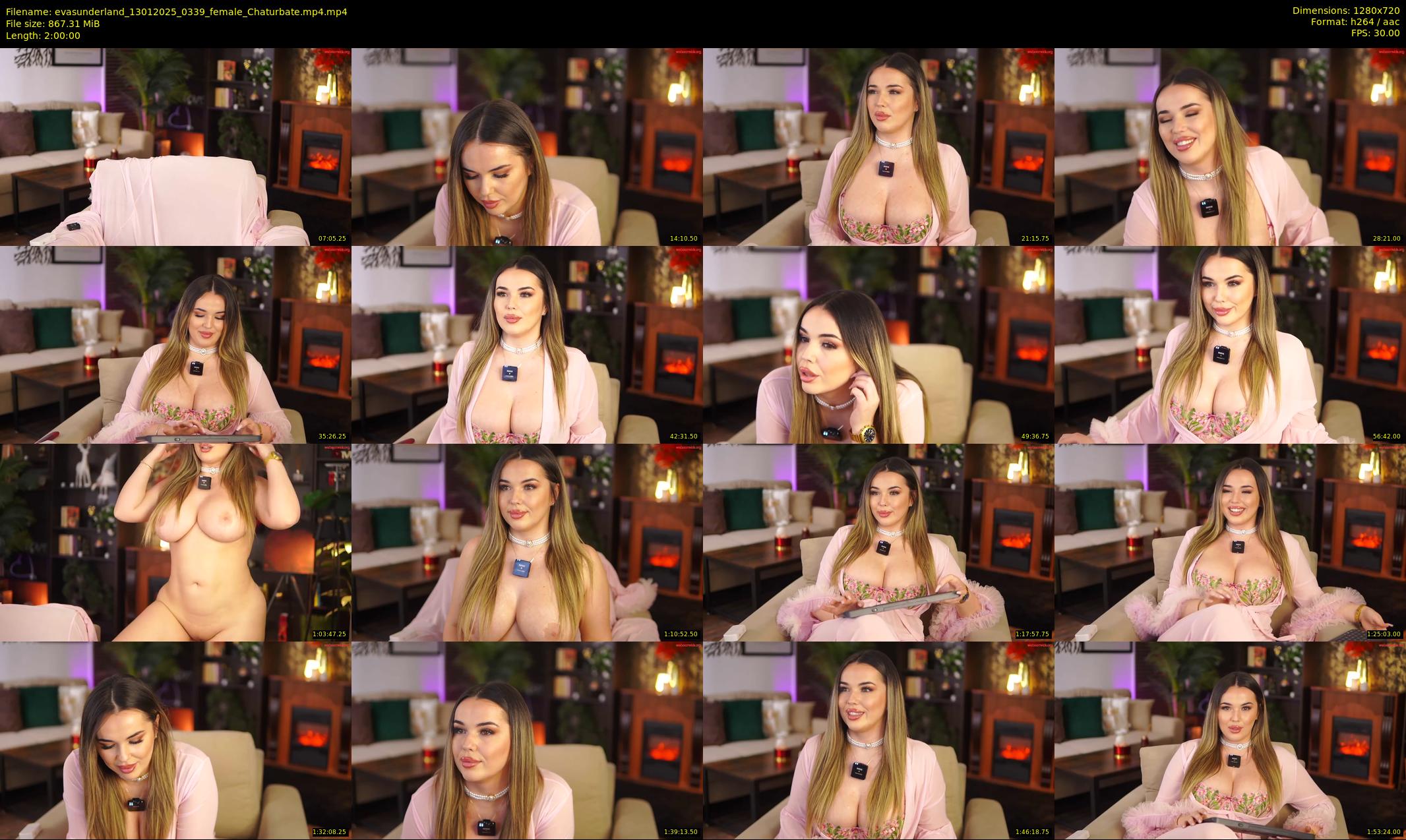 evasunderland — 120 minute Chaturbate female cam show recording, 720p, Jan 13, 2025