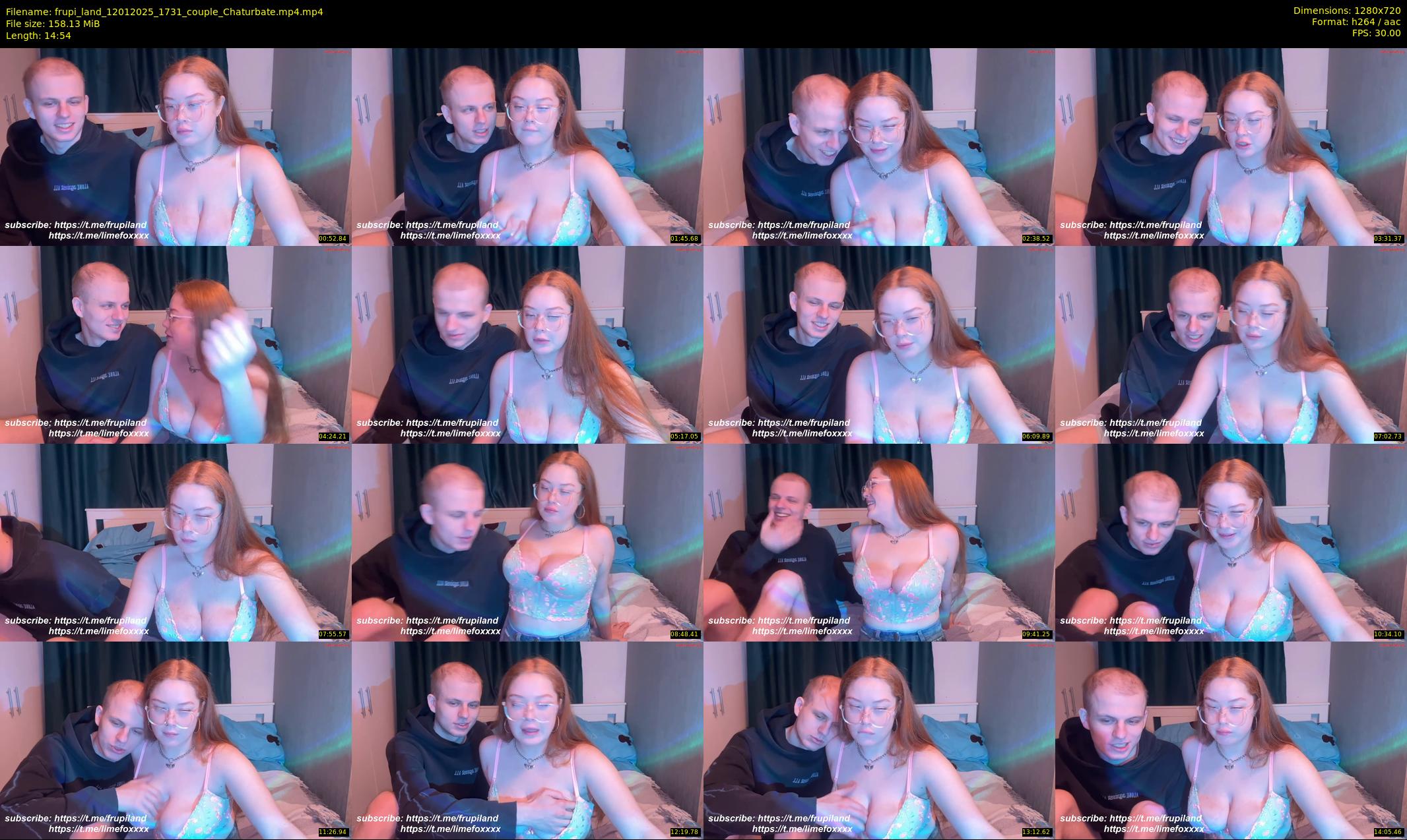 frupi_land — 15 minute Chaturbate couple cam show recording, 720p, Jan 12, 2025