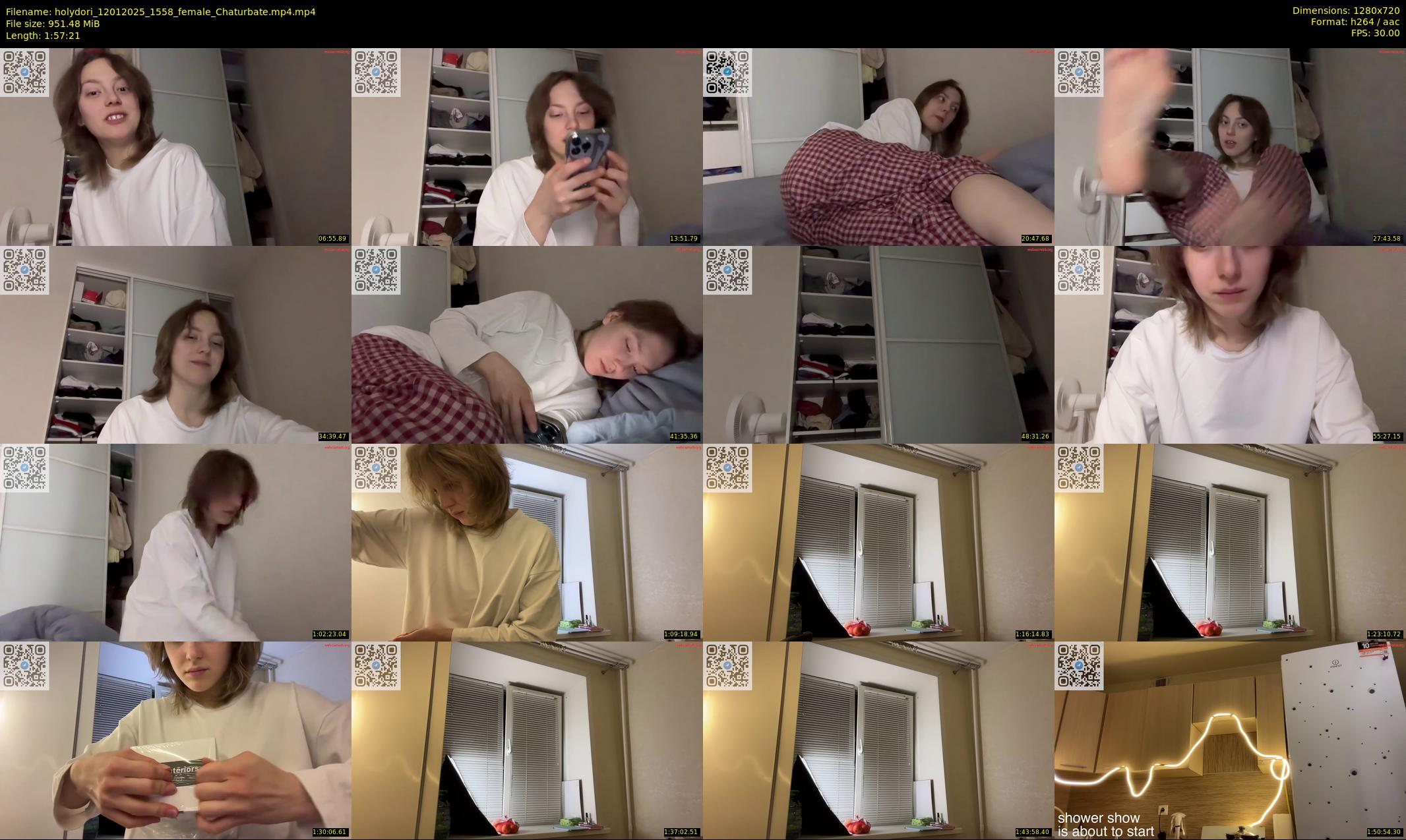 holydori — 118 minute Chaturbate female cam show recording, 720p, Jan 12, 2025
