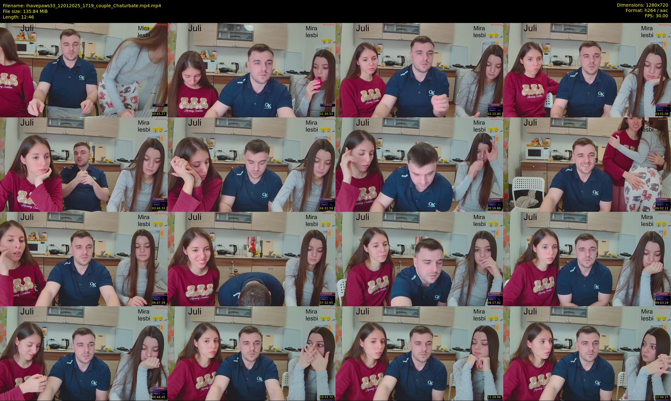 ihavepaws33 — 13 minute Chaturbate couple cam show recording, 720p, Jan 12, 2025