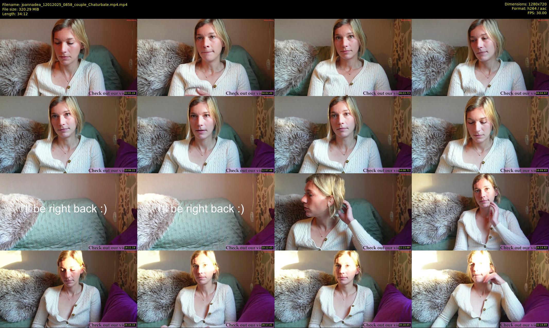 joannadea — 35 minute Chaturbate female cam show recording, 720p, Jan 12, 2025