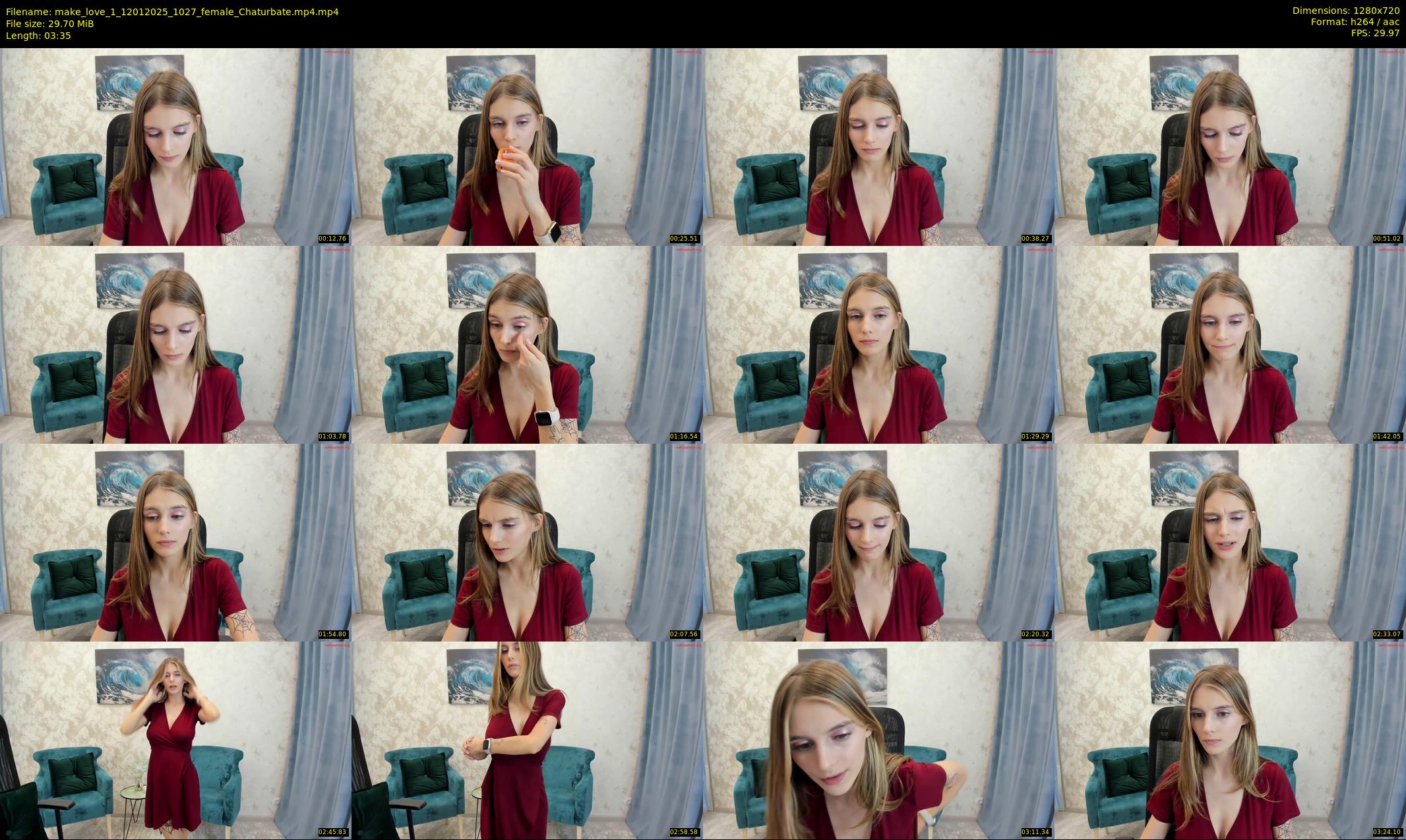 make_love_1 — 4 minute Chaturbate female cam show recording, 720p, Jan 12, 2025