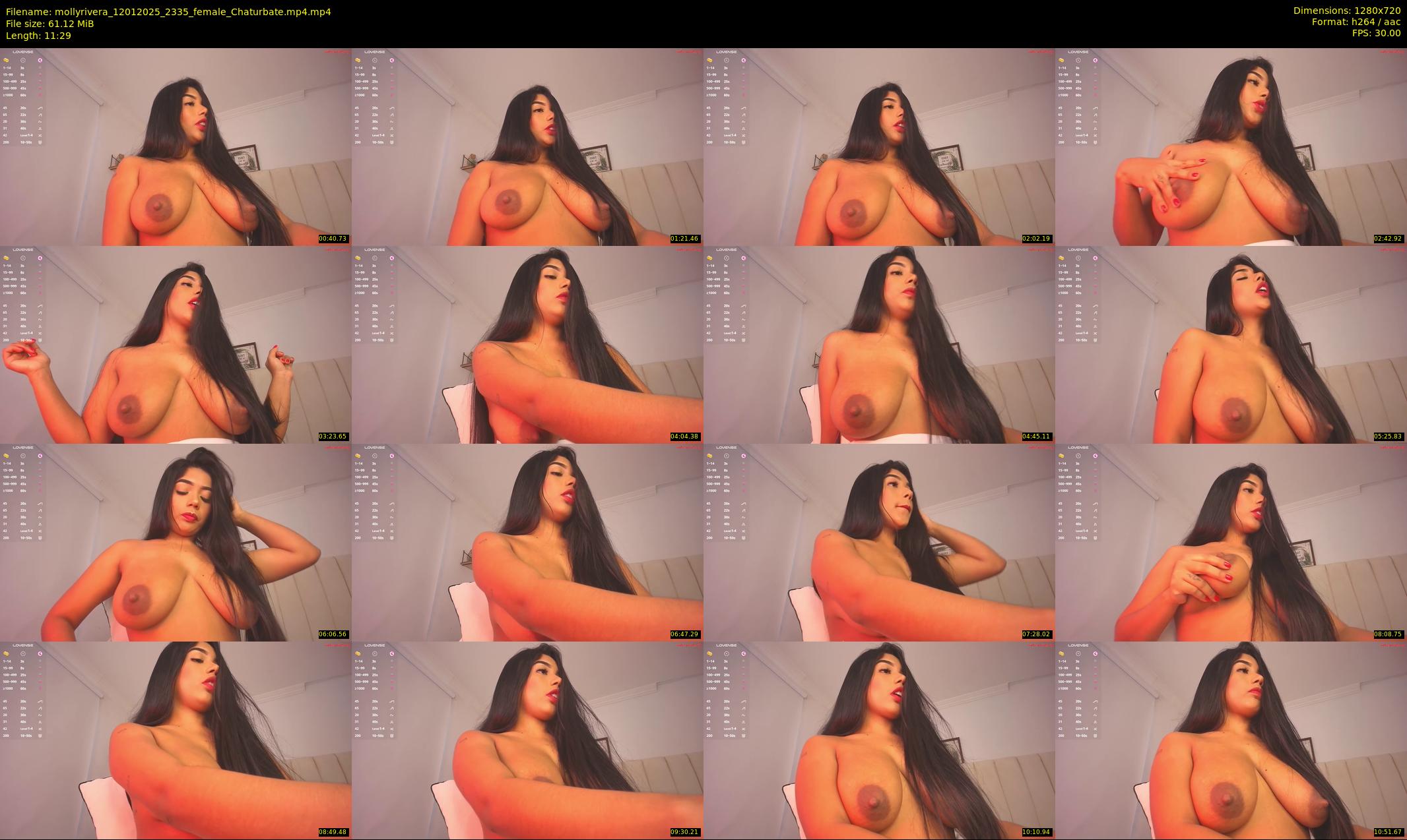 mollyrivera — 12 minute Chaturbate female cam show recording, 720p, Jan 12, 2025