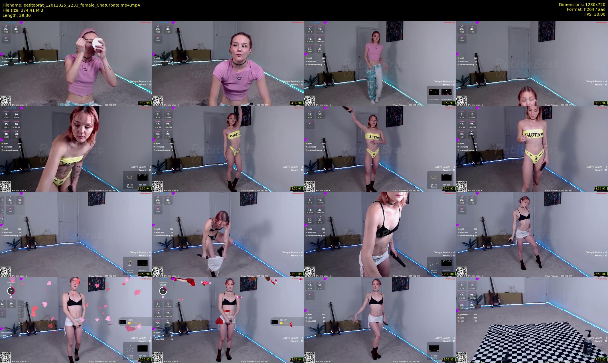 petitebrat — 40 minute Chaturbate female cam show recording, 720p, Jan 12, 2025