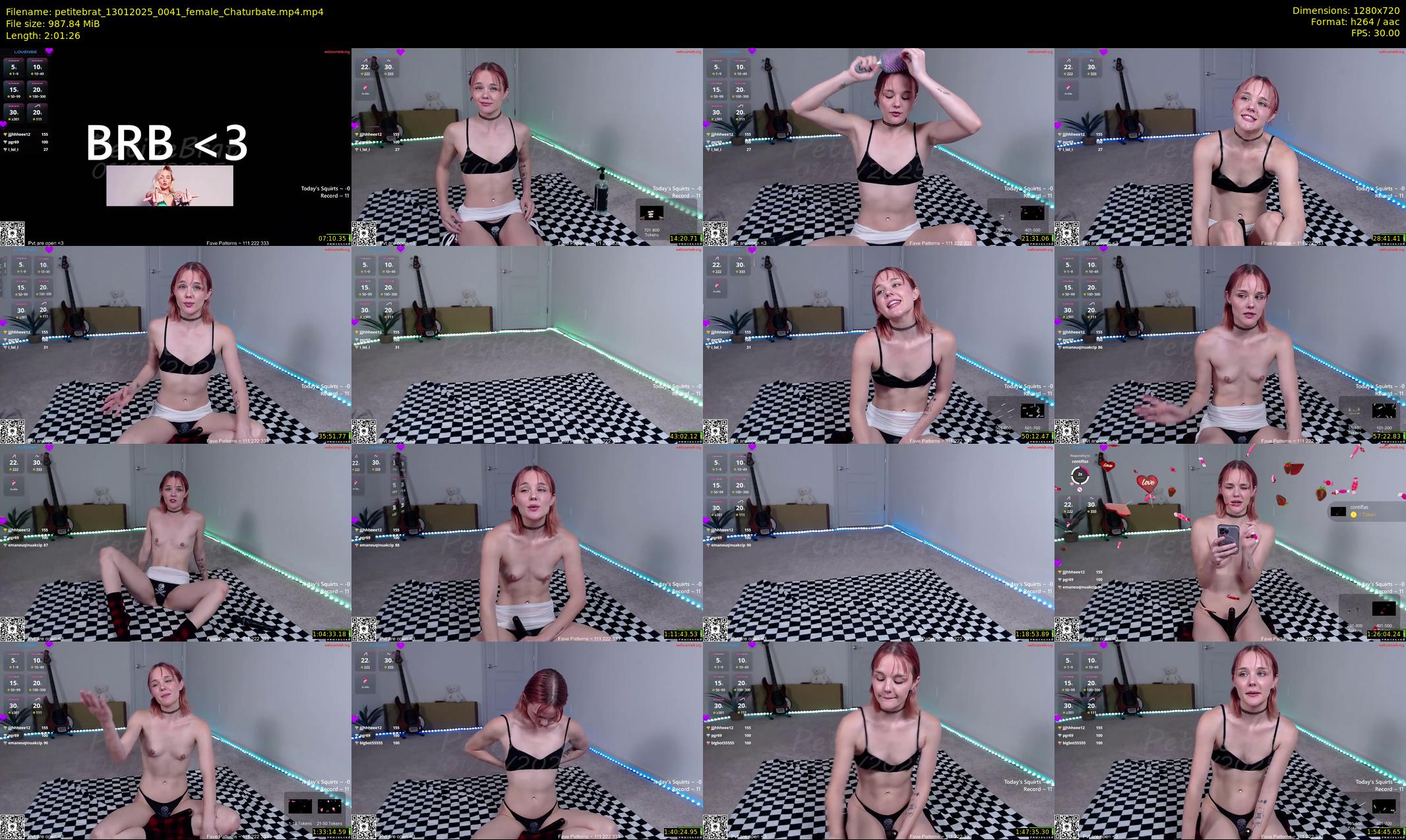 petitebrat — 122 minute Chaturbate female cam show recording, 720p, Jan 13, 2025