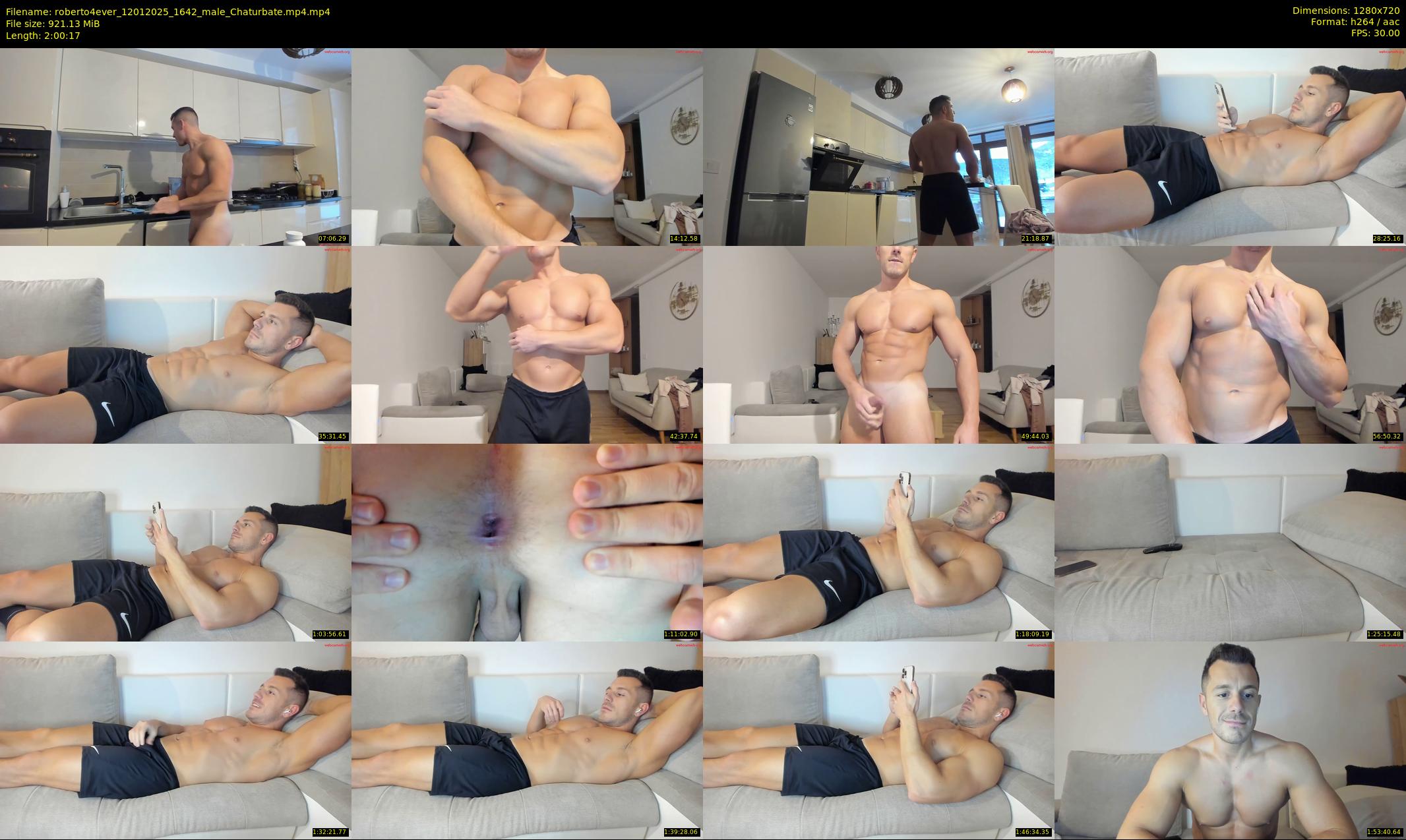 roberto4ever — 121 minute Chaturbate male cam show recording, 720p, Jan 12, 2025