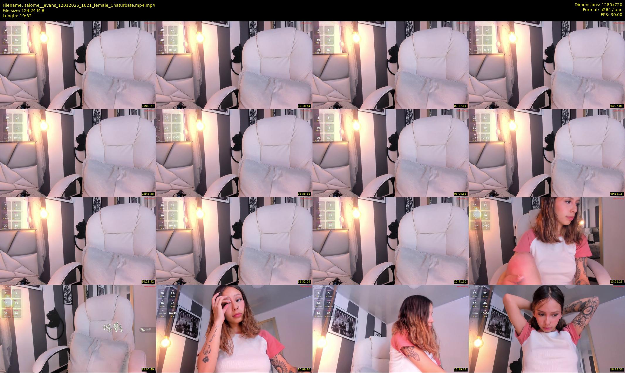 salome__evans — 20 minute Chaturbate female cam show recording, 720p, Jan 12, 2025