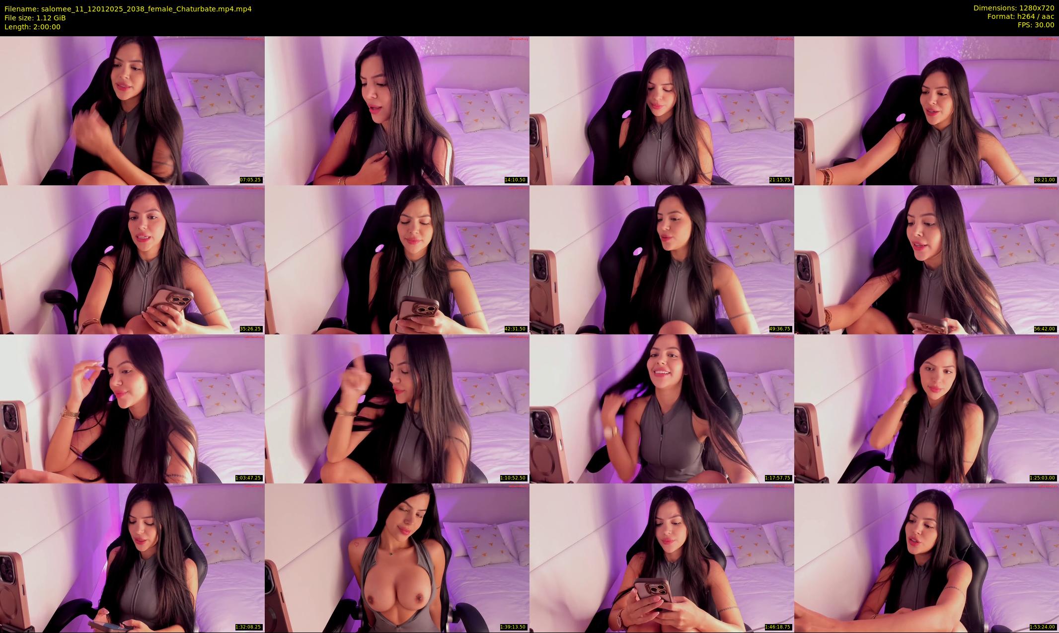 salomee_11 — 120 minute Chaturbate female cam show recording, 720p, Jan 12, 2025