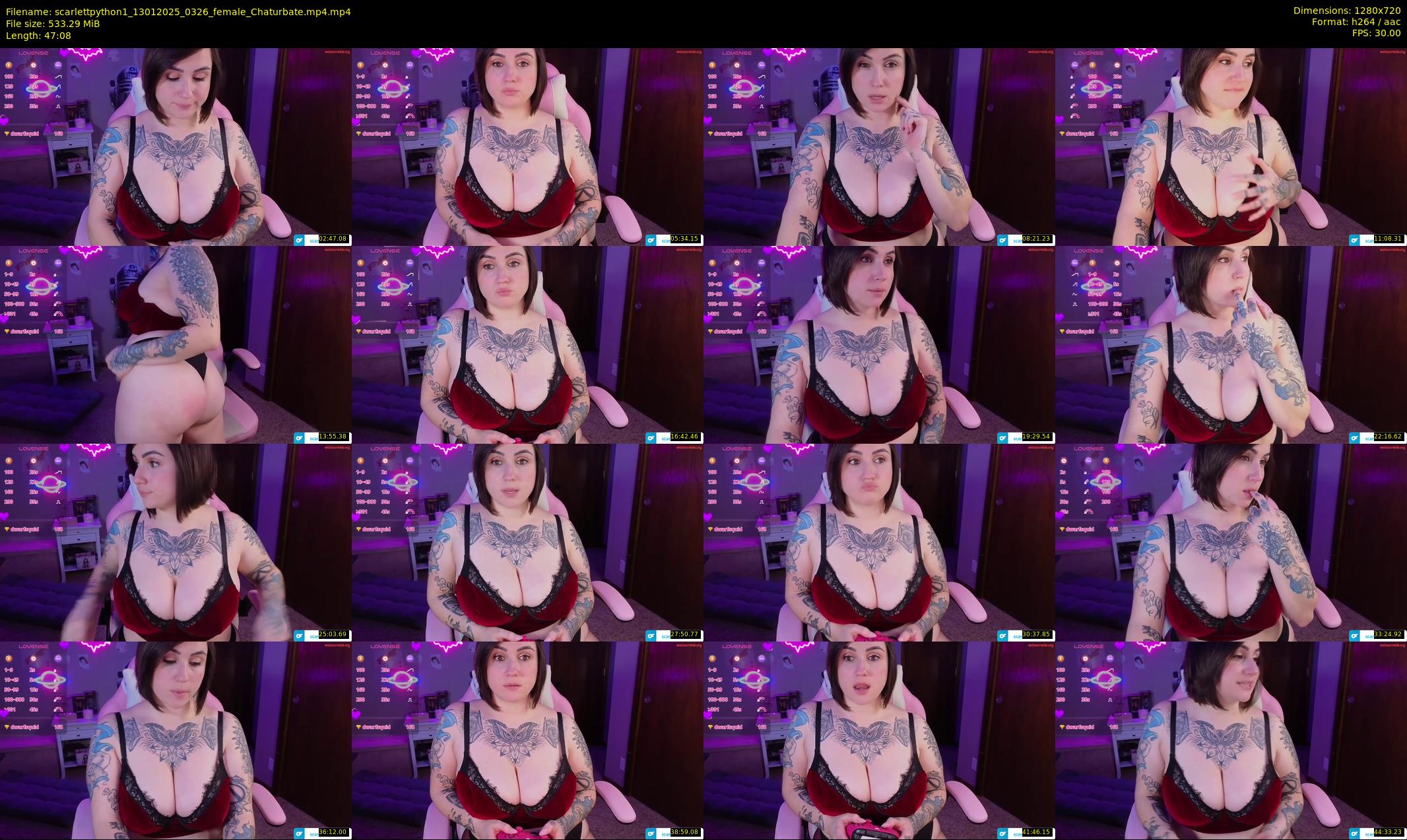scarlettpython1 — 48 minute Chaturbate female cam show recording, 720p, Jan 13, 2025