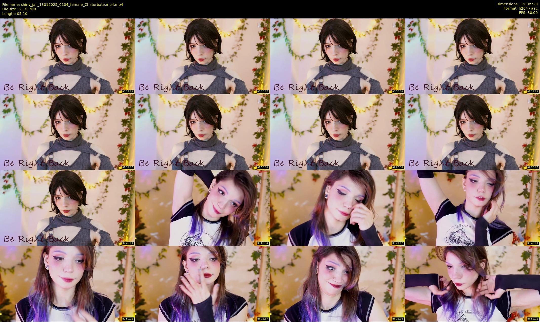 shiny_jail — 6 minute Chaturbate female cam show recording, 720p, Jan 13, 2025