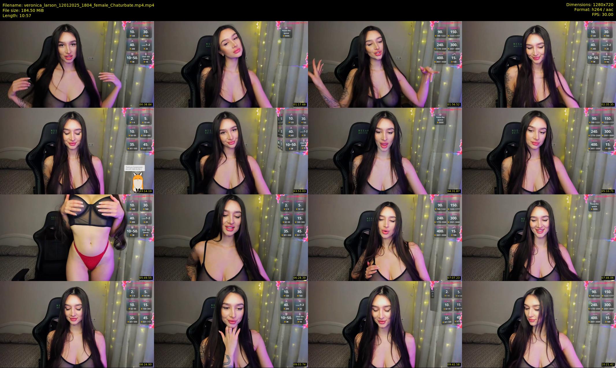 veronica_larson — 11 minute Chaturbate female cam show recording, 720p, Jan 12, 2025