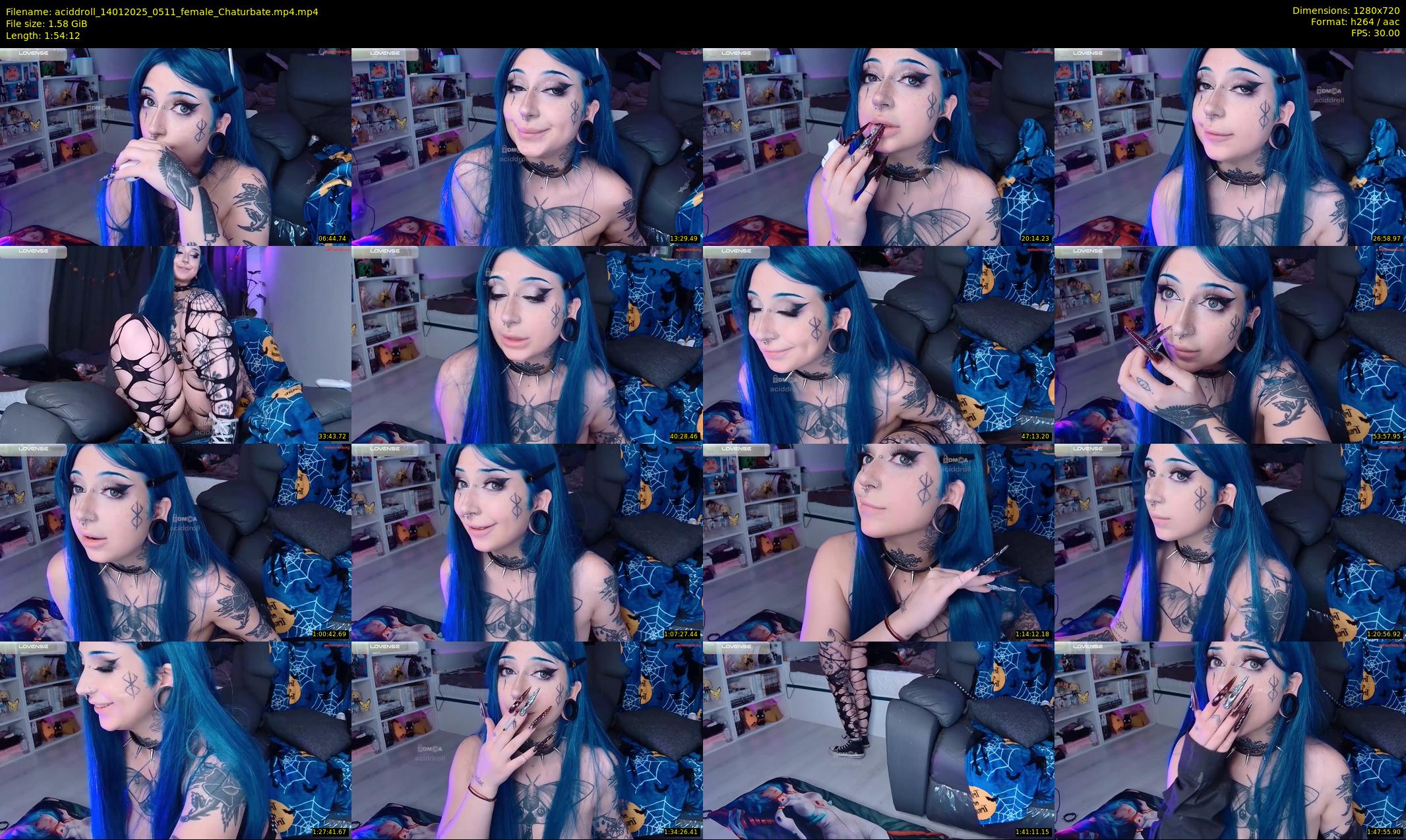 aciddroll — 115 minute Chaturbate female cam show recording, 720p, Jan 14, 2025