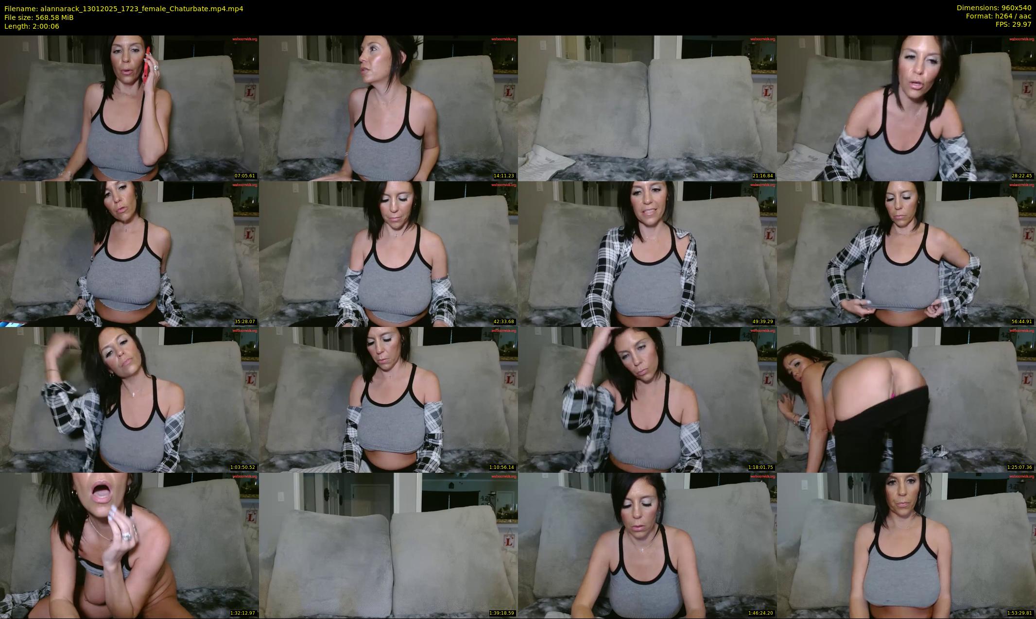alannarack — 121 minute Chaturbate female cam show recording, 480p, Jan 13, 2025