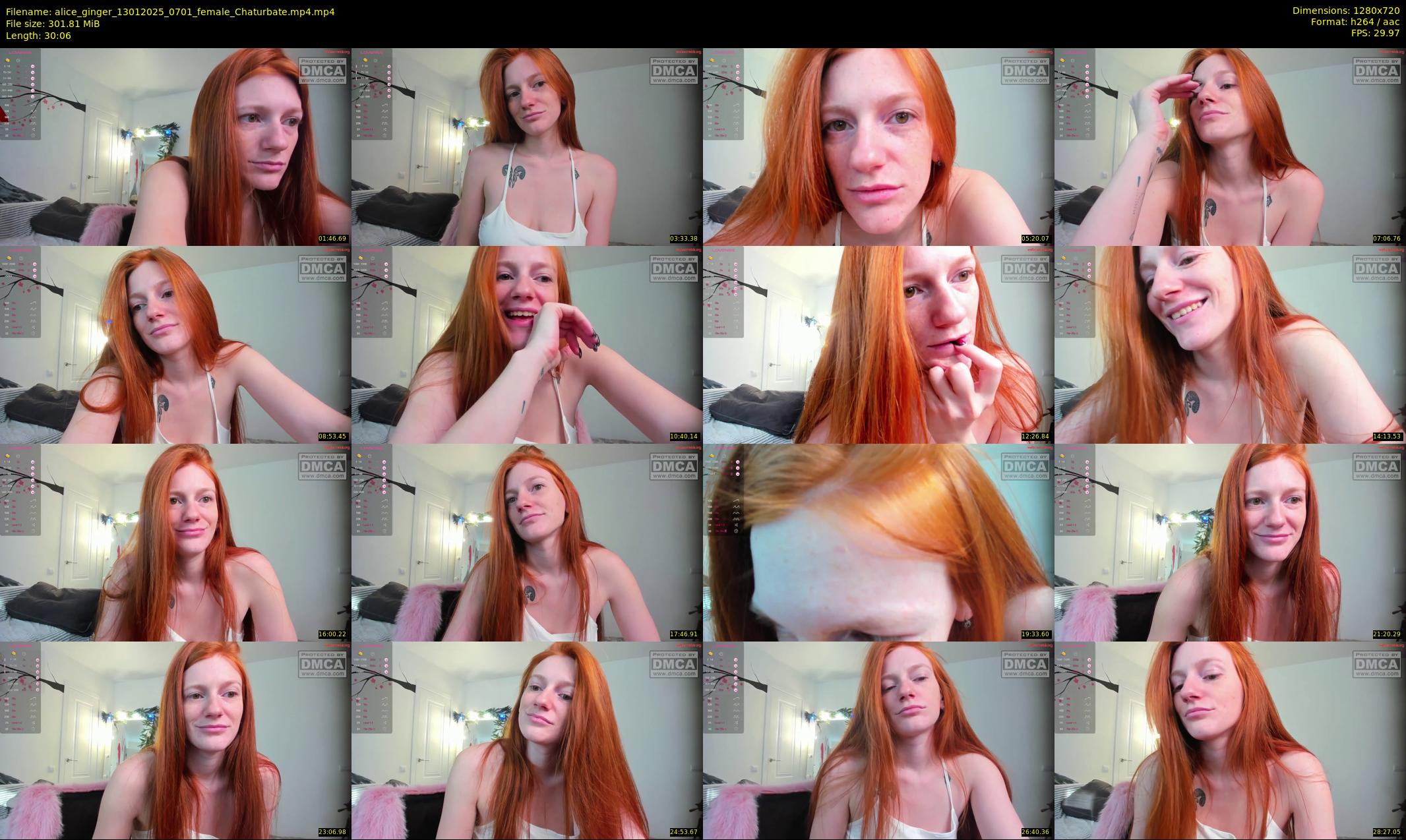 alice_ginger — 31 minute Chaturbate female cam show recording, 720p, Jan 13, 2025