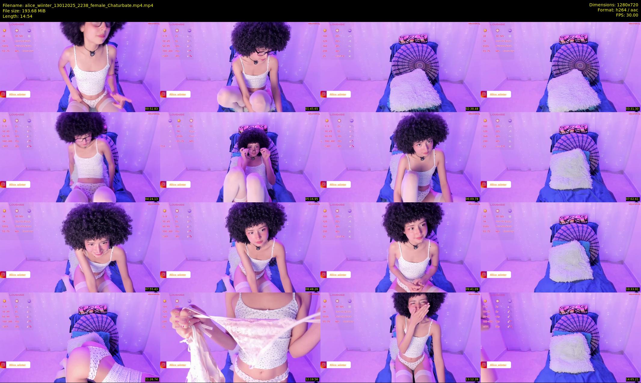 alice_wiinter — 15 minute Chaturbate female cam show recording, 720p, Jan 13, 2025