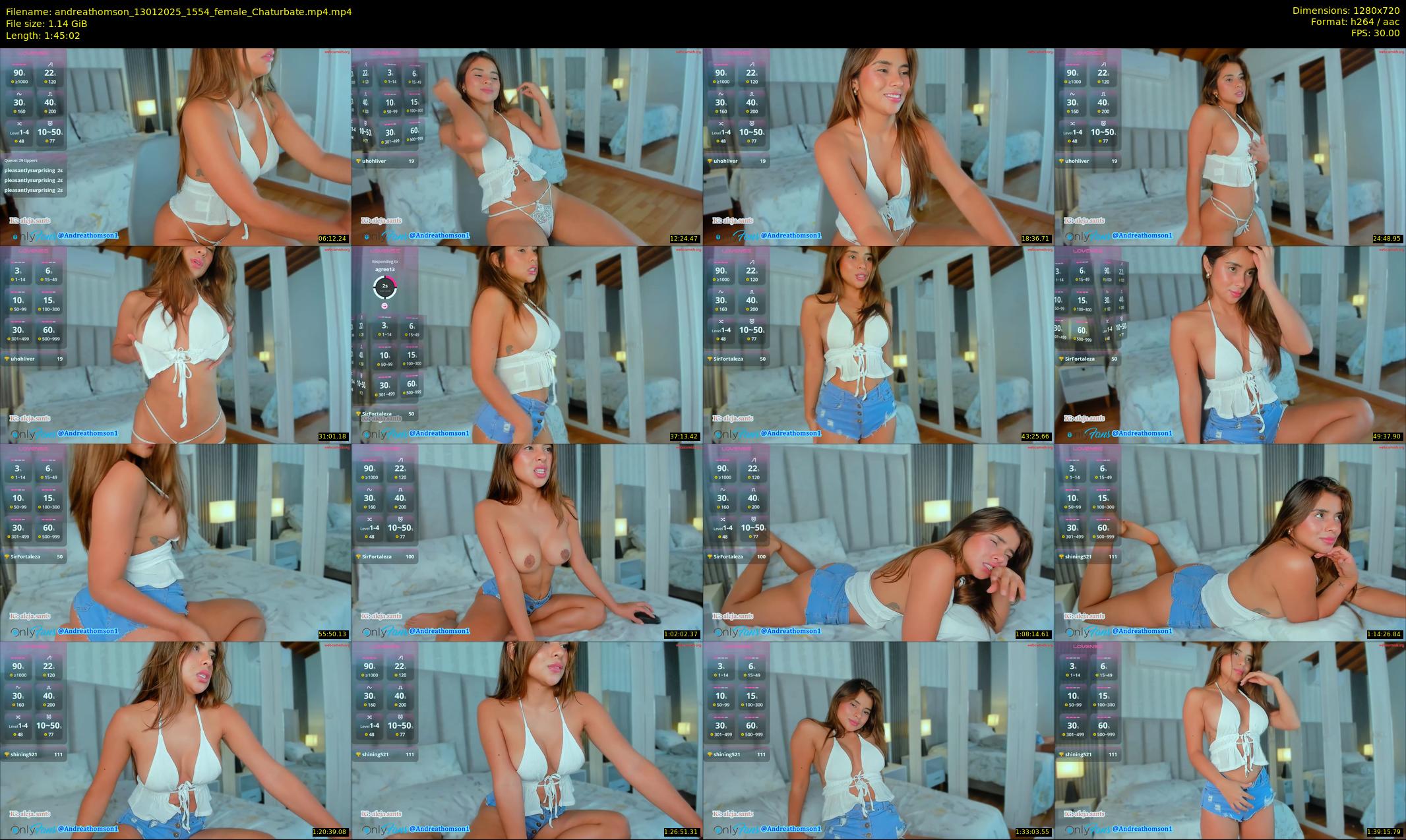 andreathomson — 106 minute Chaturbate female cam show recording, 720p, Jan 13, 2025