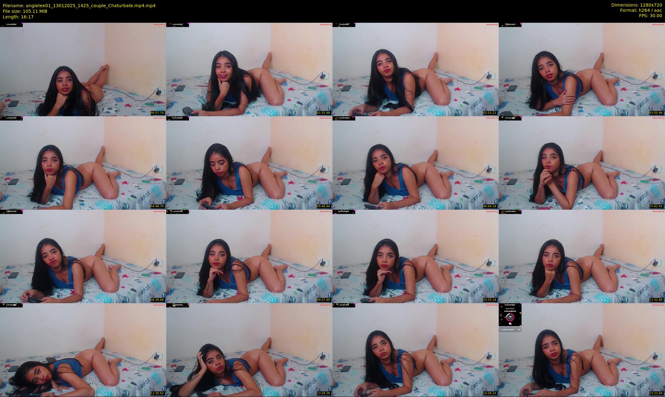 angielee01 — 17 minute Chaturbate couple cam show recording, 720p, Jan 13, 2025