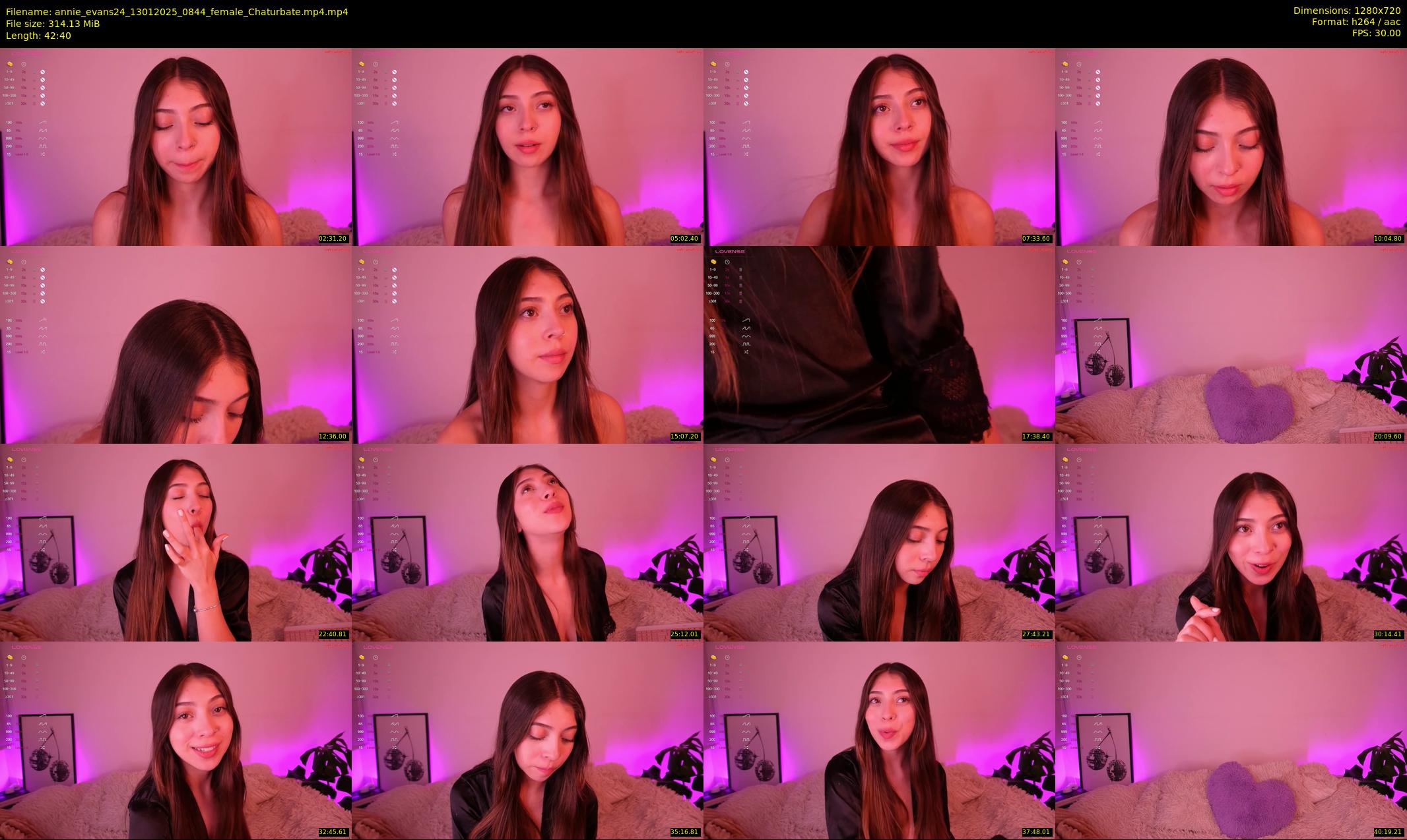 annie_evans24 — 43 minute Chaturbate female cam show recording, 720p, Jan 13, 2025