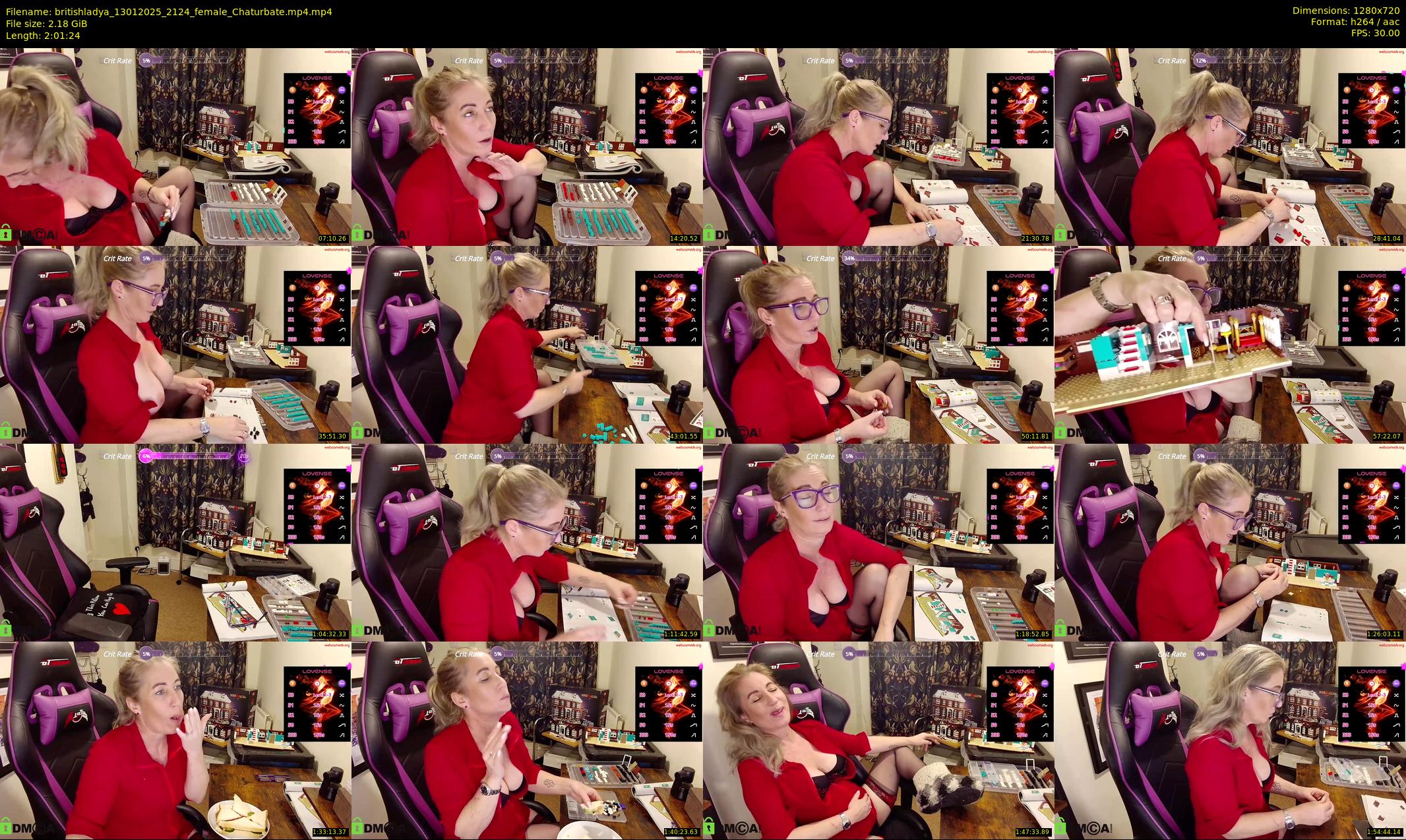 britishladya — 122 minute Chaturbate female cam show recording, 720p, Jan 13, 2025