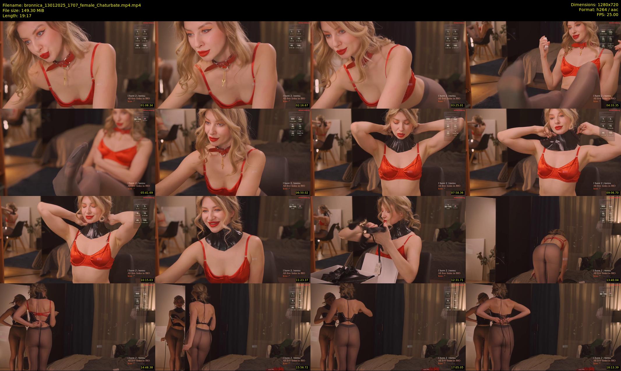 bronnica — 20 minute Chaturbate female cam show recording, 720p, Jan 13, 2025