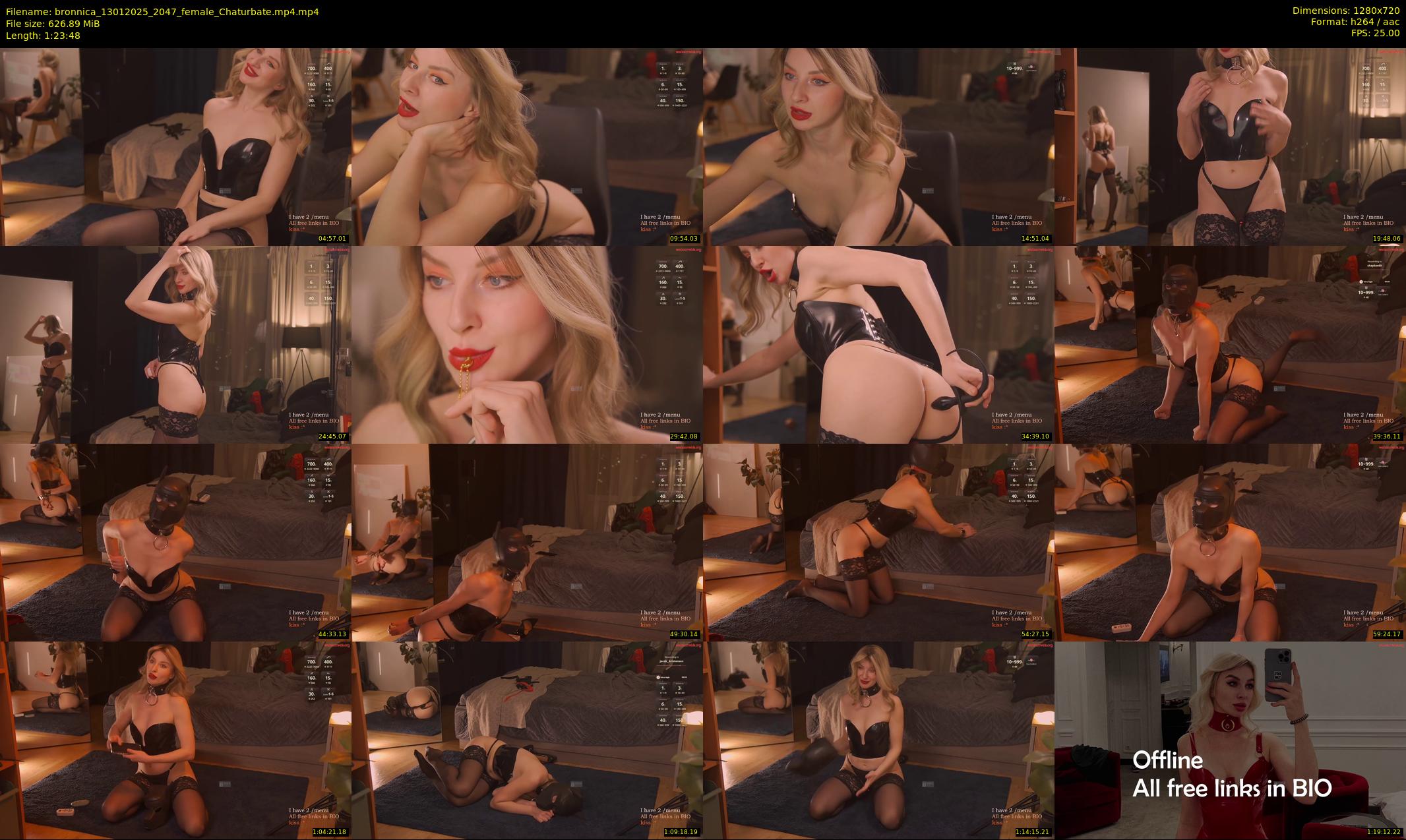 bronnica — 84 minute Chaturbate female cam show recording, 720p, Jan 13, 2025
