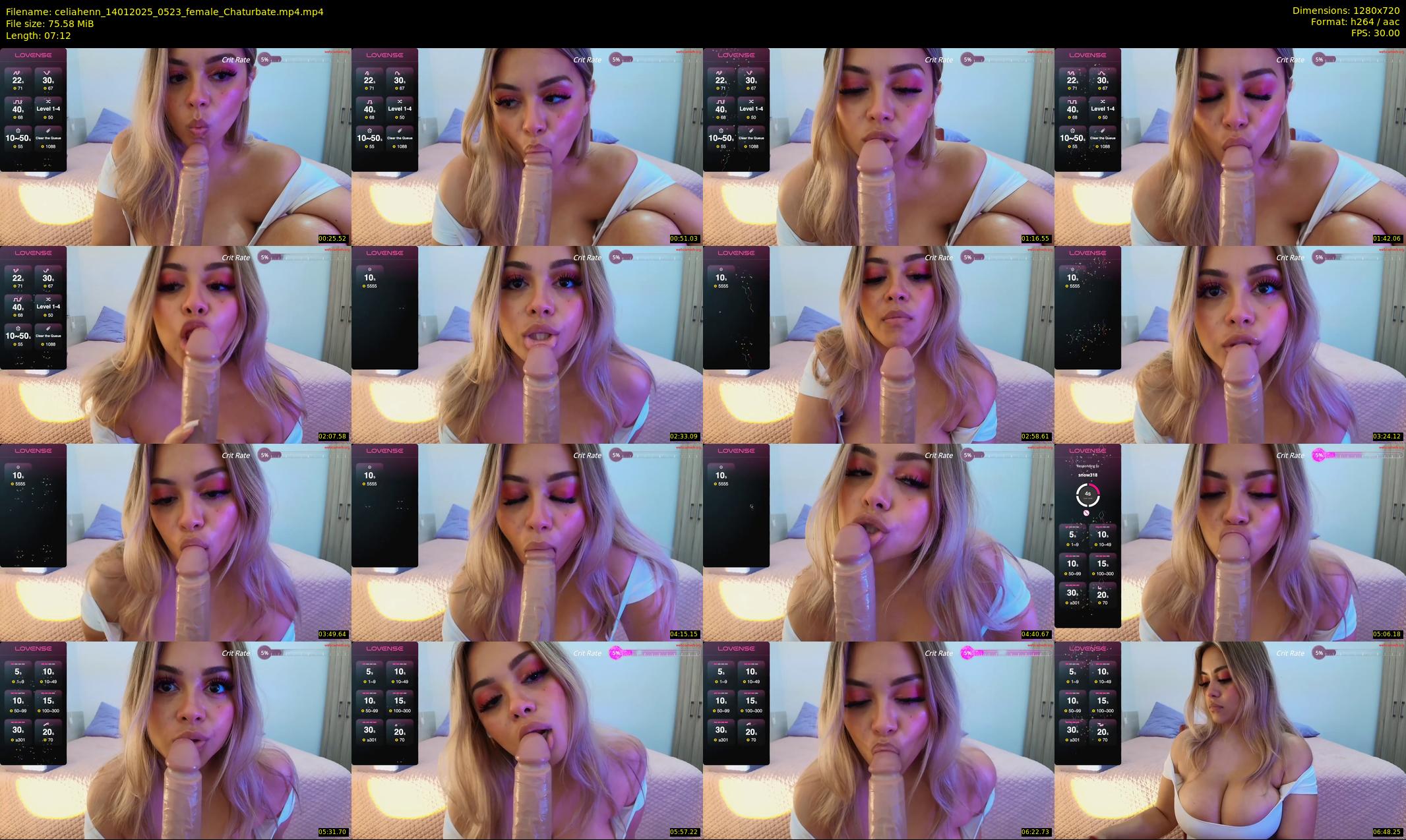 celiahenn — 8 minute Chaturbate female cam show recording, 720p, Jan 14, 2025