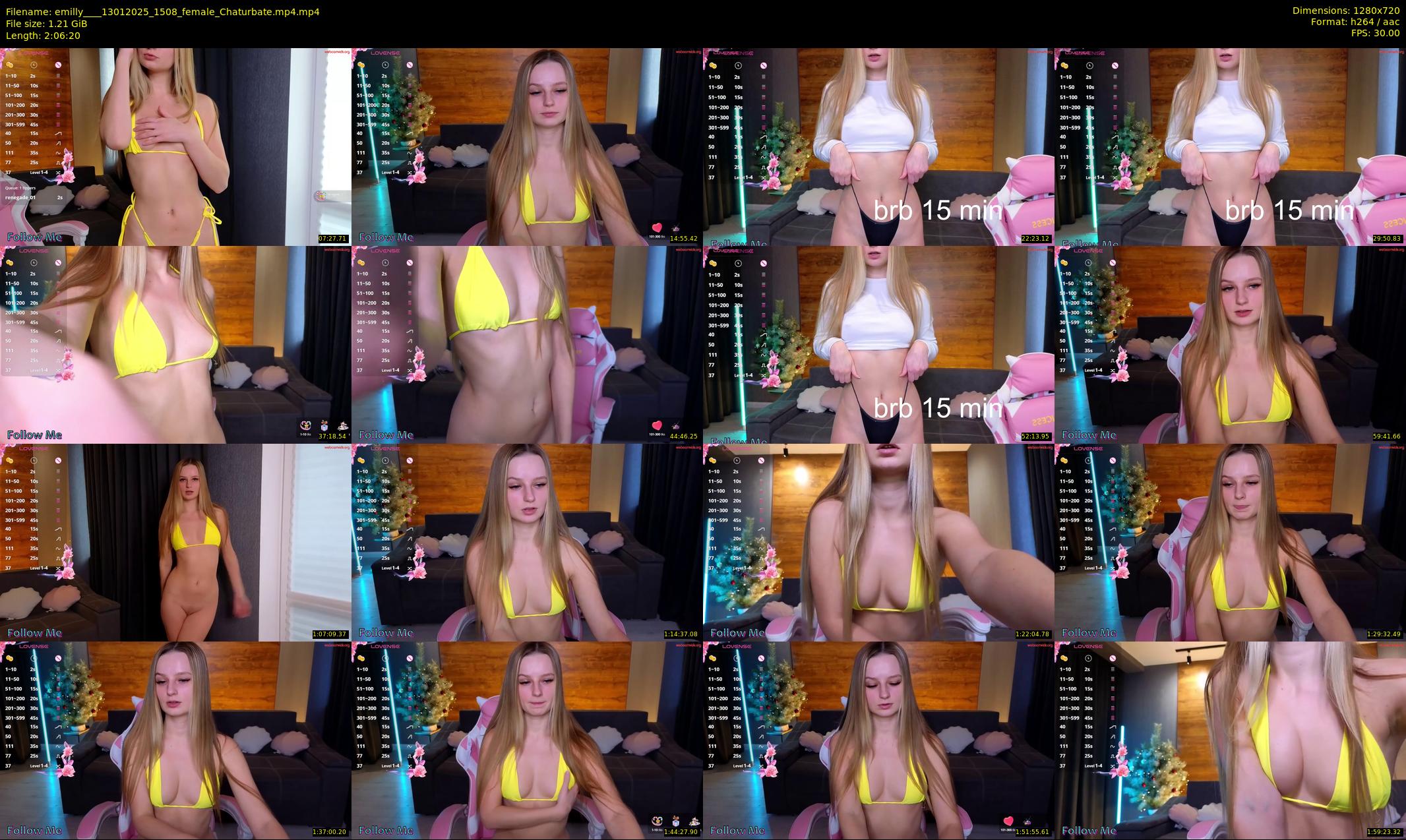 emilly___ — 127 minute Chaturbate female cam show recording, 720p, Jan 13, 2025