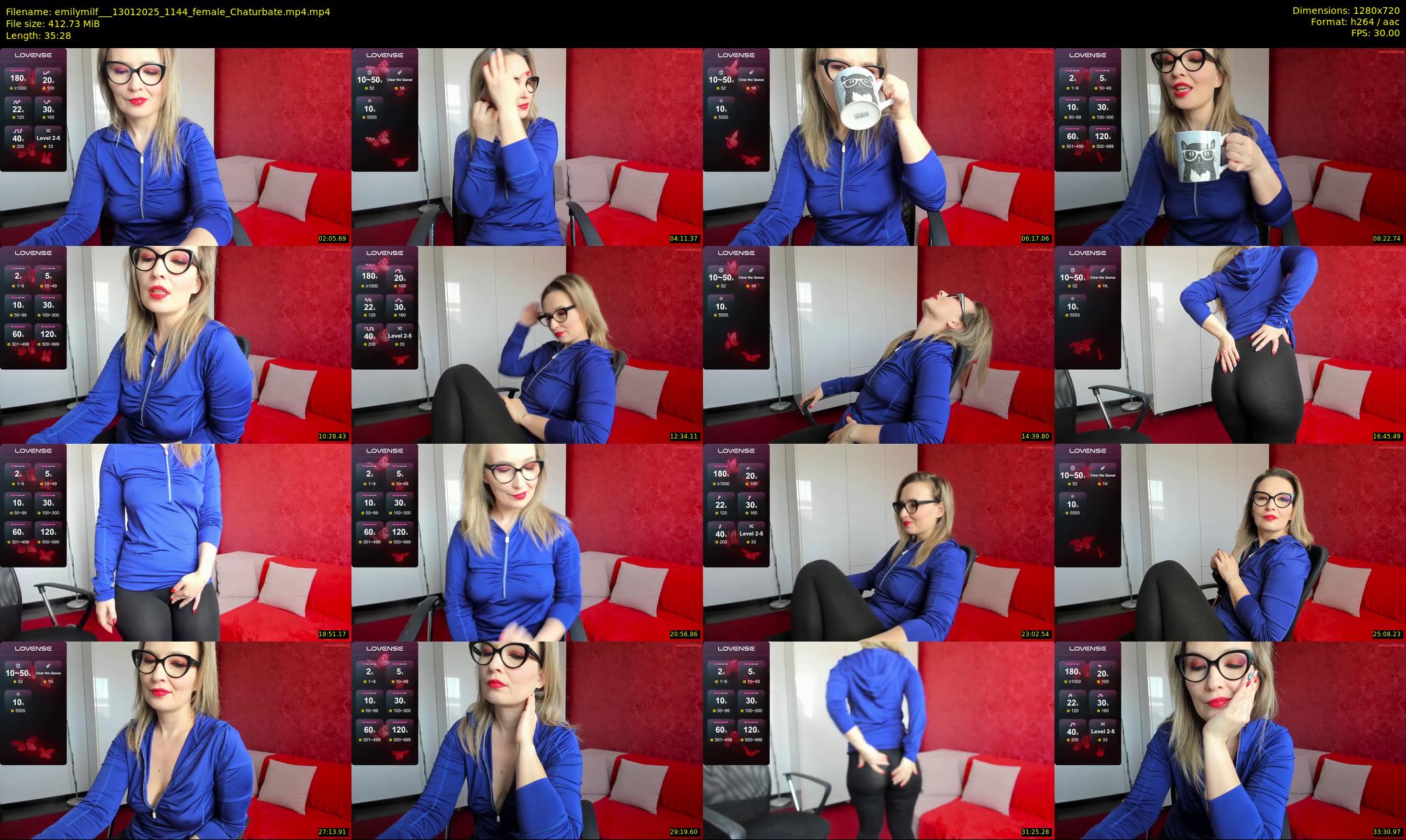 emilymilf__ — 36 minute Chaturbate female cam show recording, 720p, Jan 13, 2025